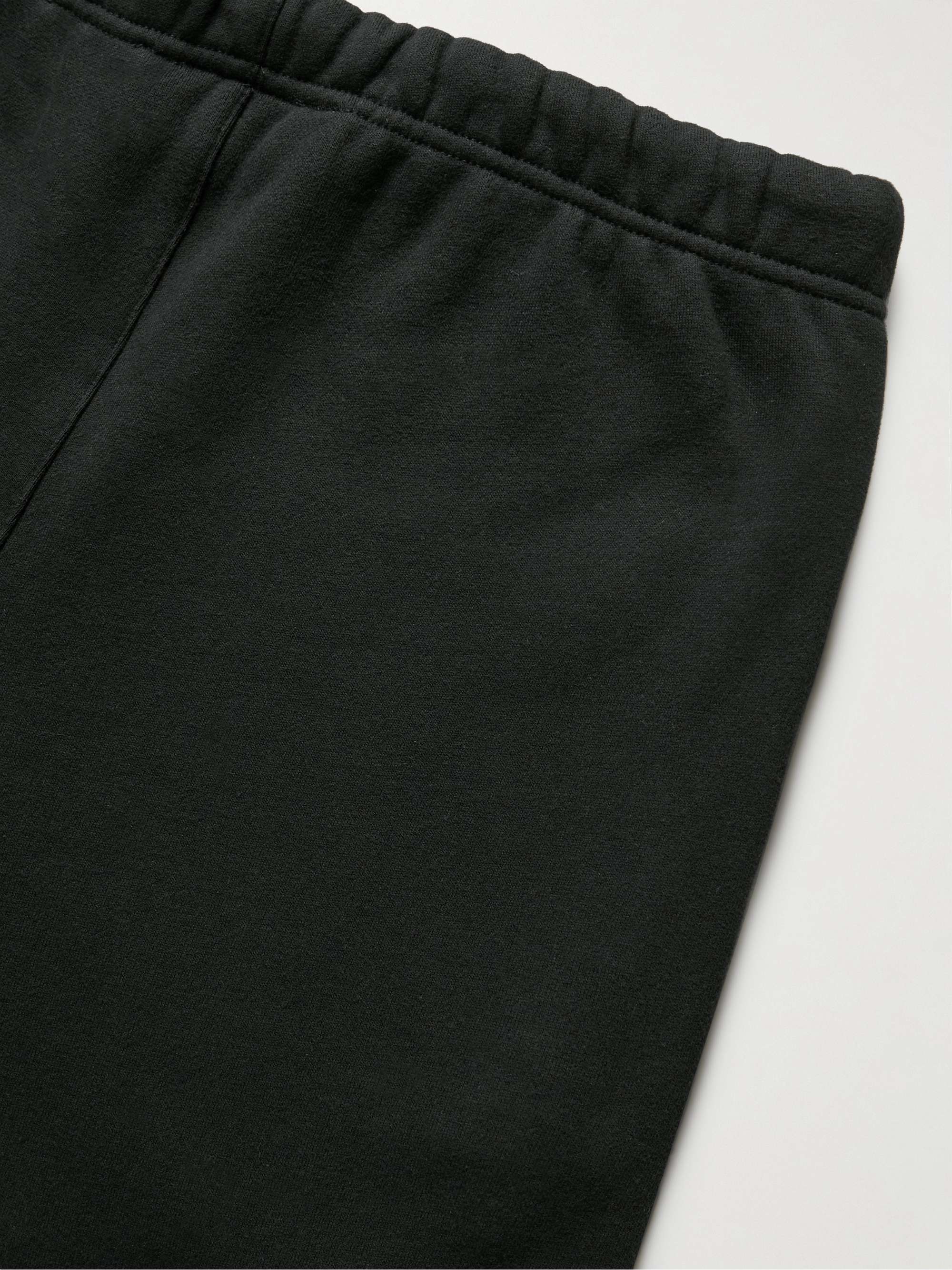 FEAR OF GOD ESSENTIALS Tapered Logo-Flocked Cotton-Blend Jersey Sweatpants