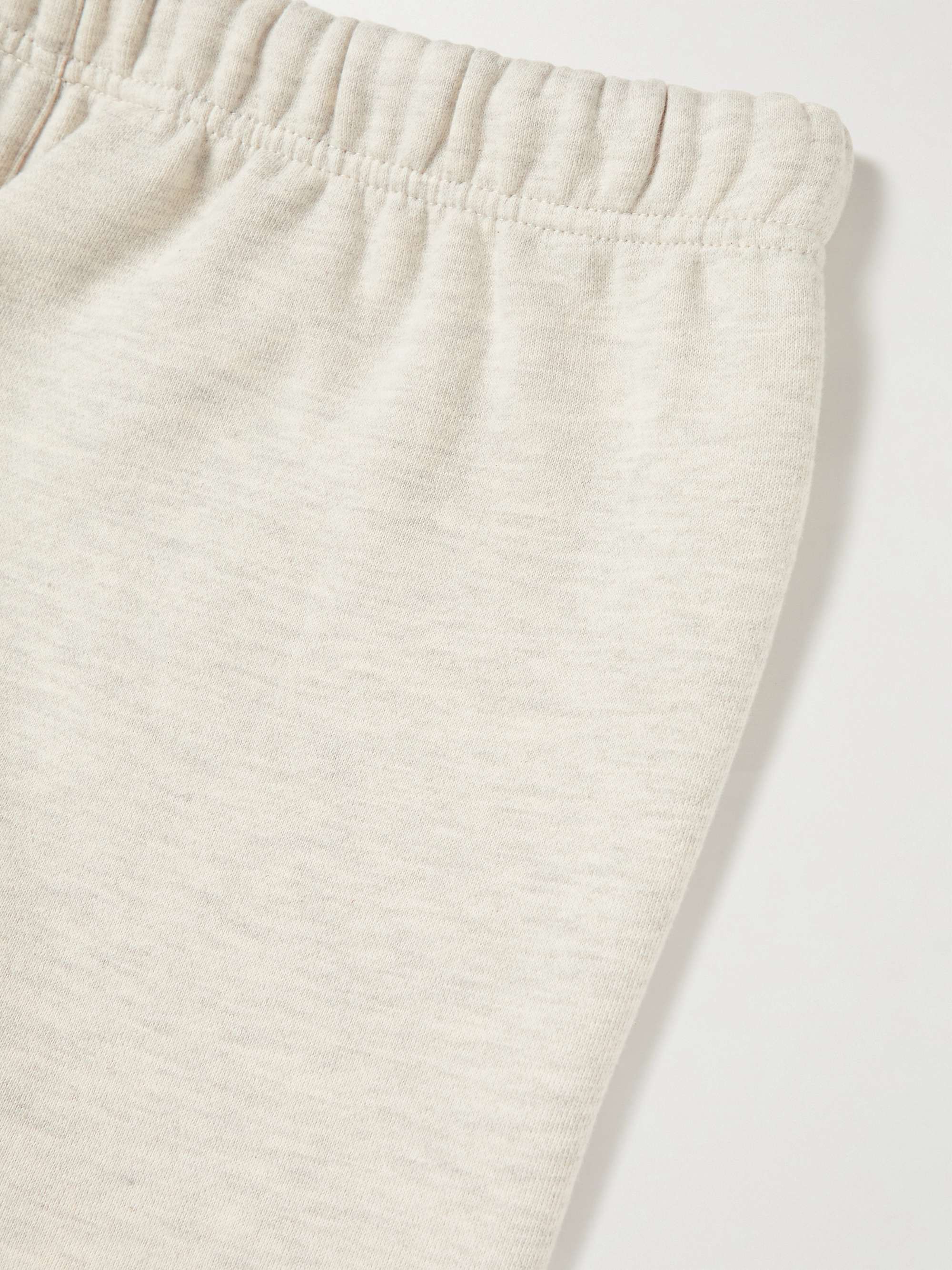 FEAR OF GOD ESSENTIALS Straight-Leg Logo-Flocked Cotton-Blend Jersey Sweatpants