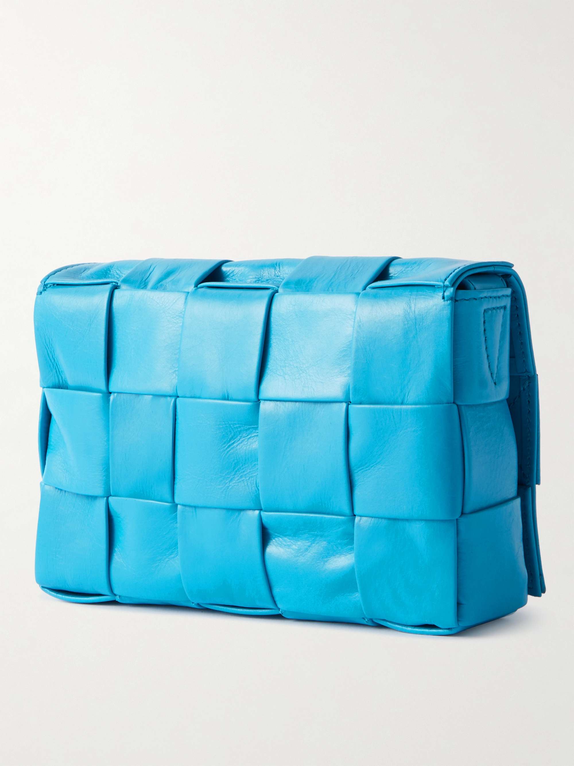 BOTTEGA VENETA Cassette Mini Intrecciato Leather Messenger Bag