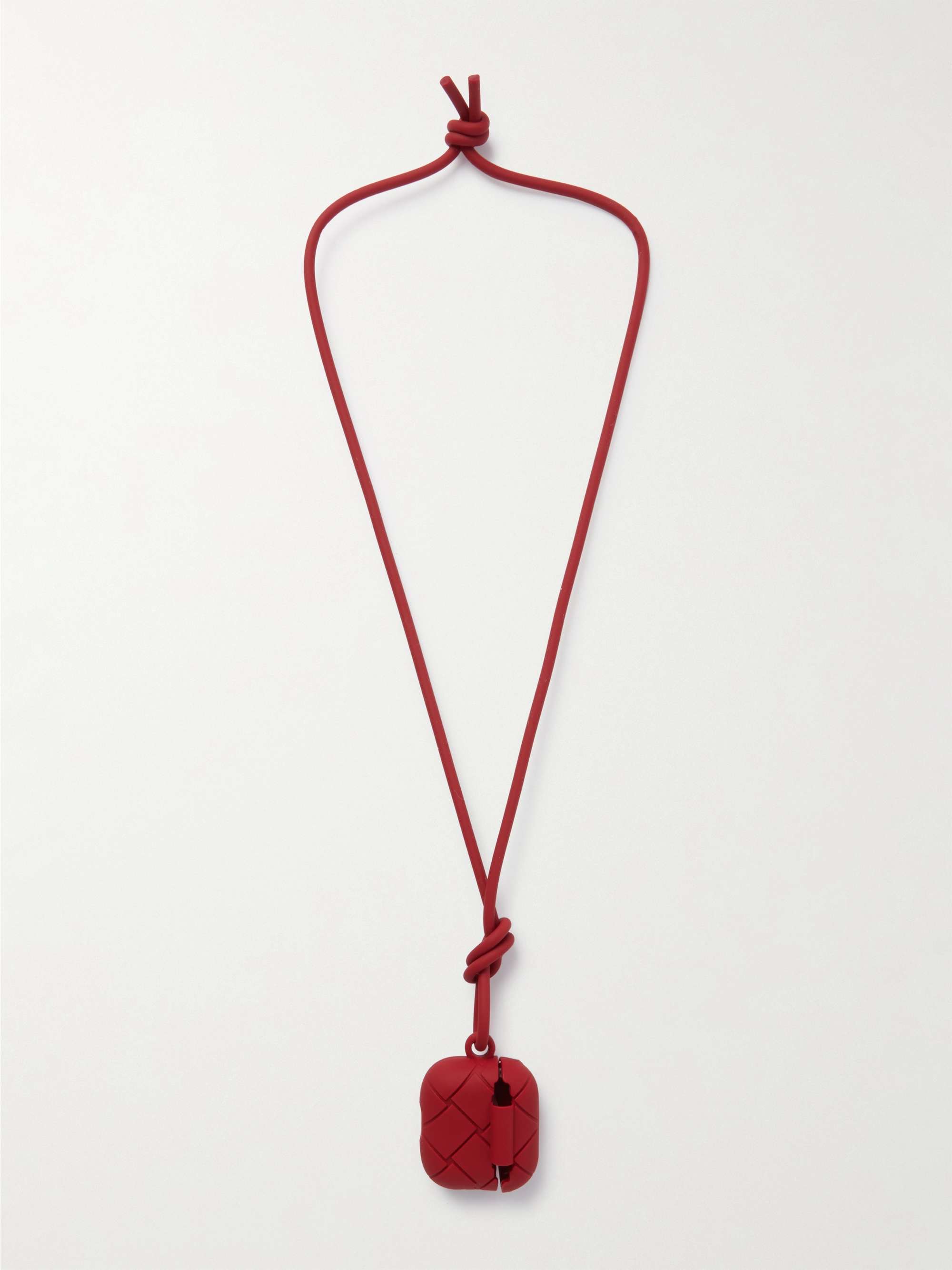 BOTTEGA VENETA Intrecciato Rubber AirPods Pro Case with Lanyard