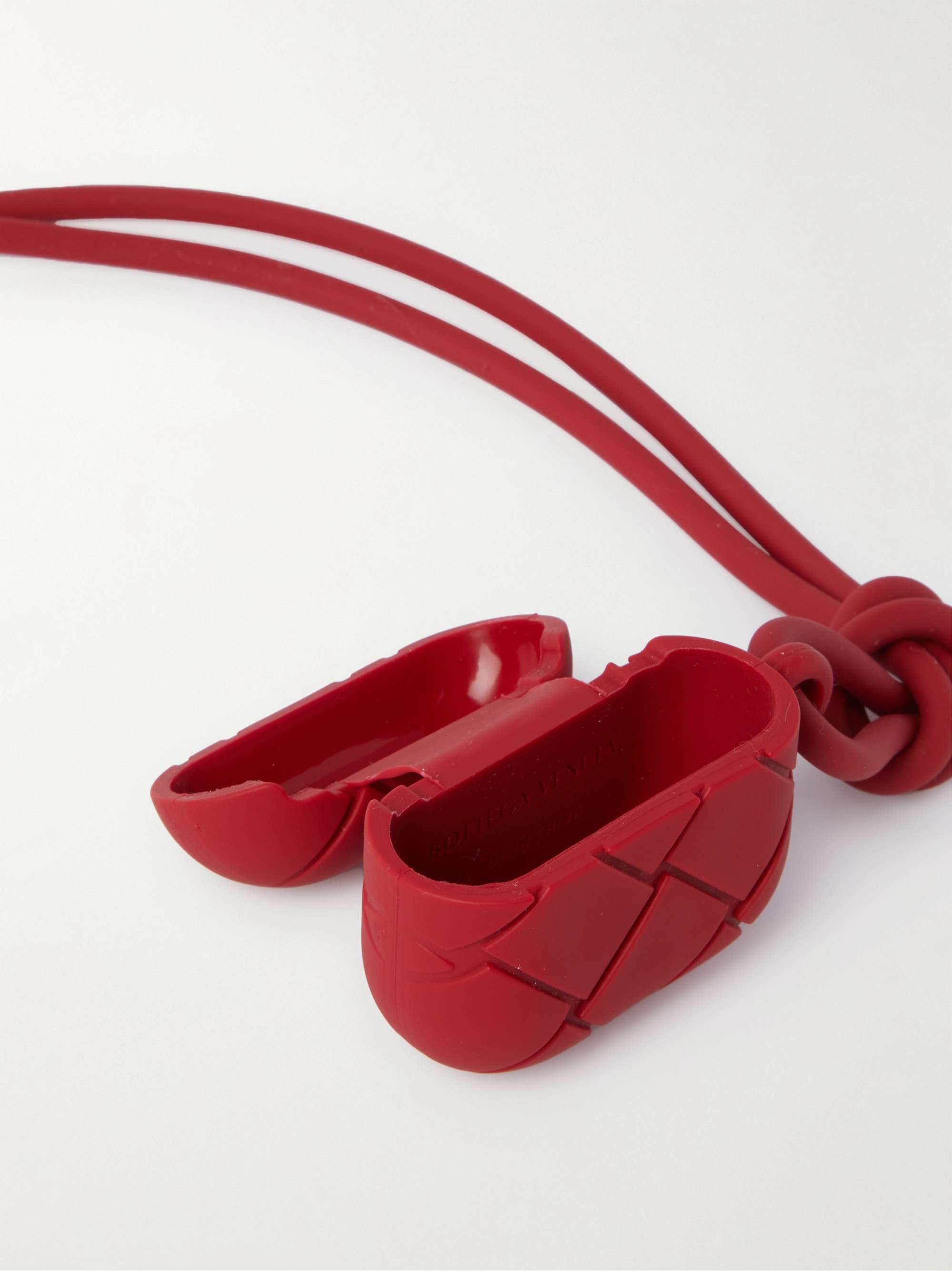 BOTTEGA VENETA Intrecciato Rubber AirPods Pro Case with Lanyard