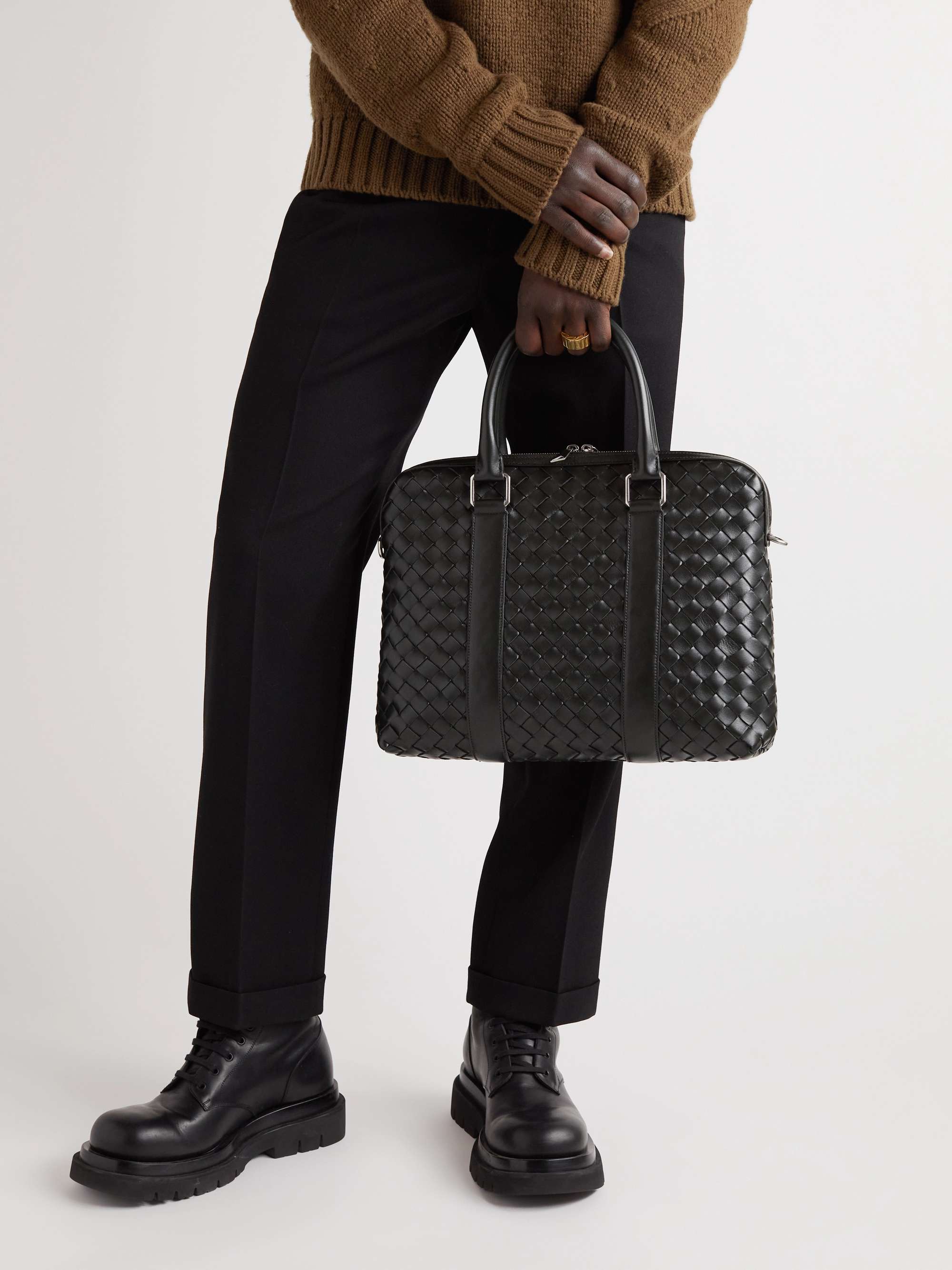BOTTEGA VENETA Intrecciato Leather Briefcase