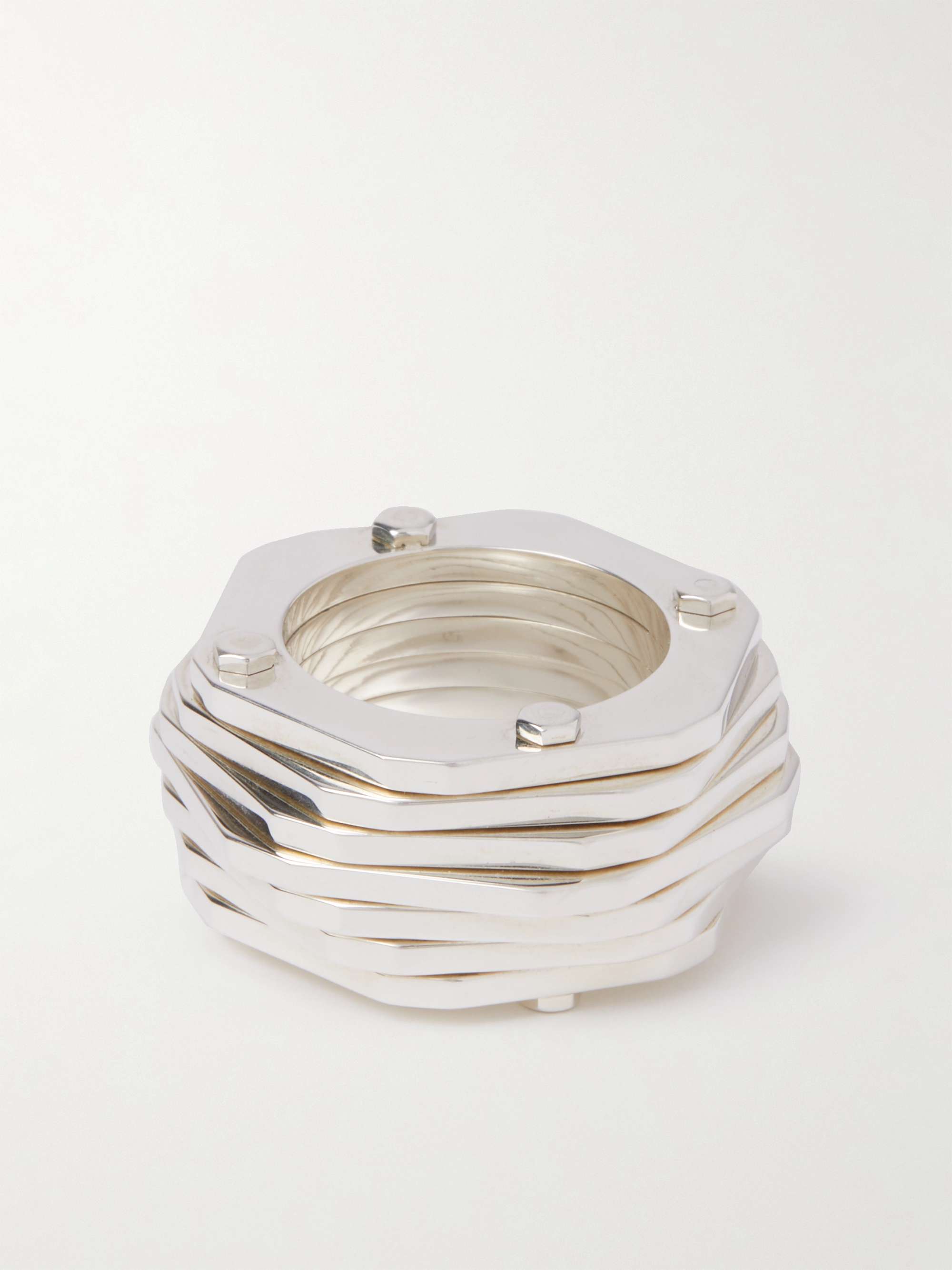 BOTTEGA VENETA Washer Sterling Silver Ring