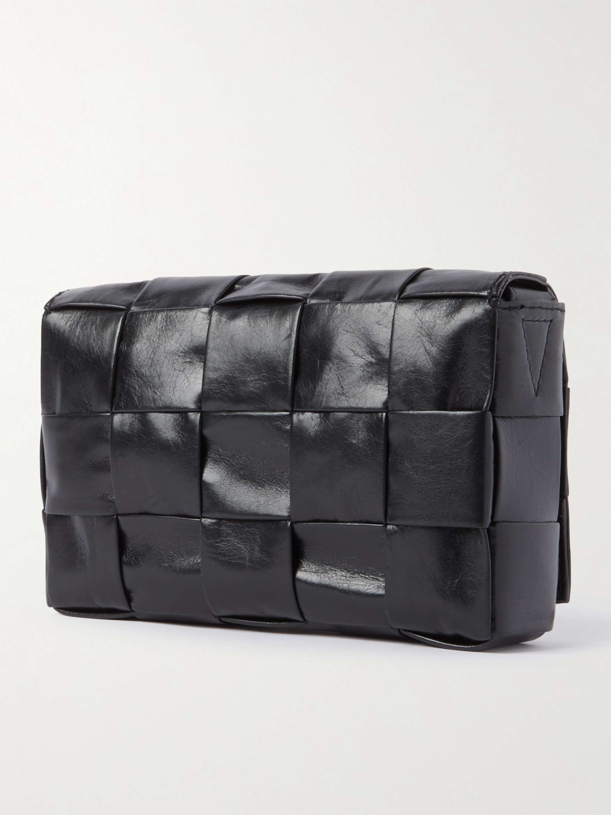 BOTTEGA VENETA Cassette Mini Intrecciato Leather Messenger Bag