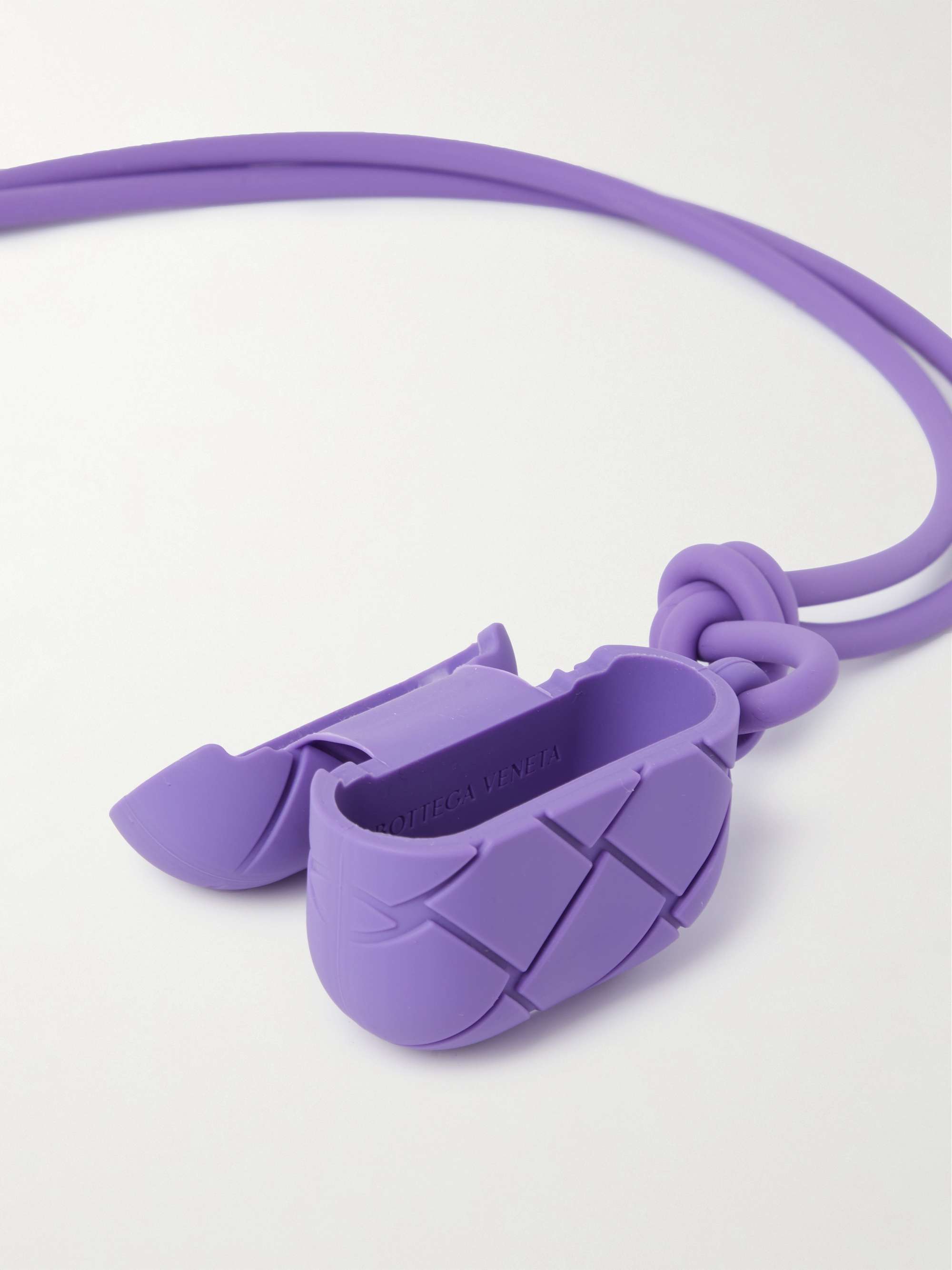 BOTTEGA VENETA Intrecciato Rubber AirPods Pro Case with Lanyard