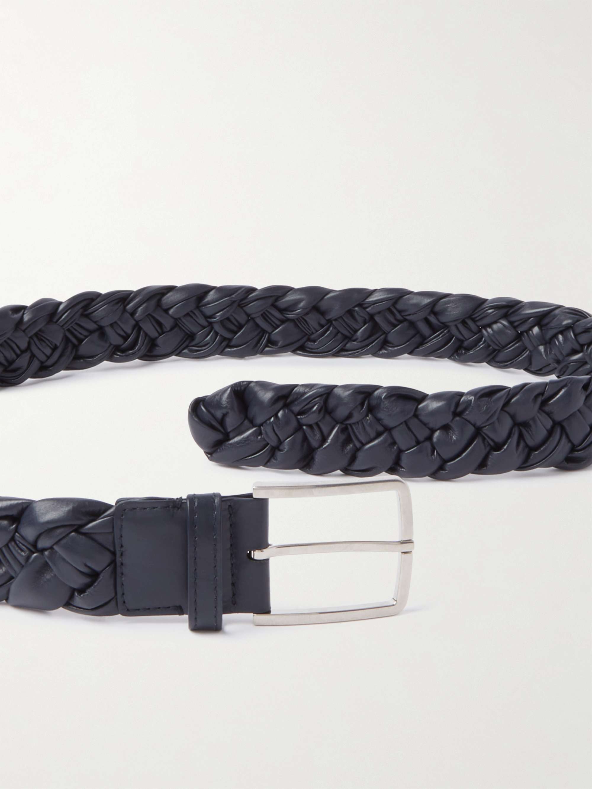 BOTTEGA VENETA Banana 4cm Intrecciato Leather Belt