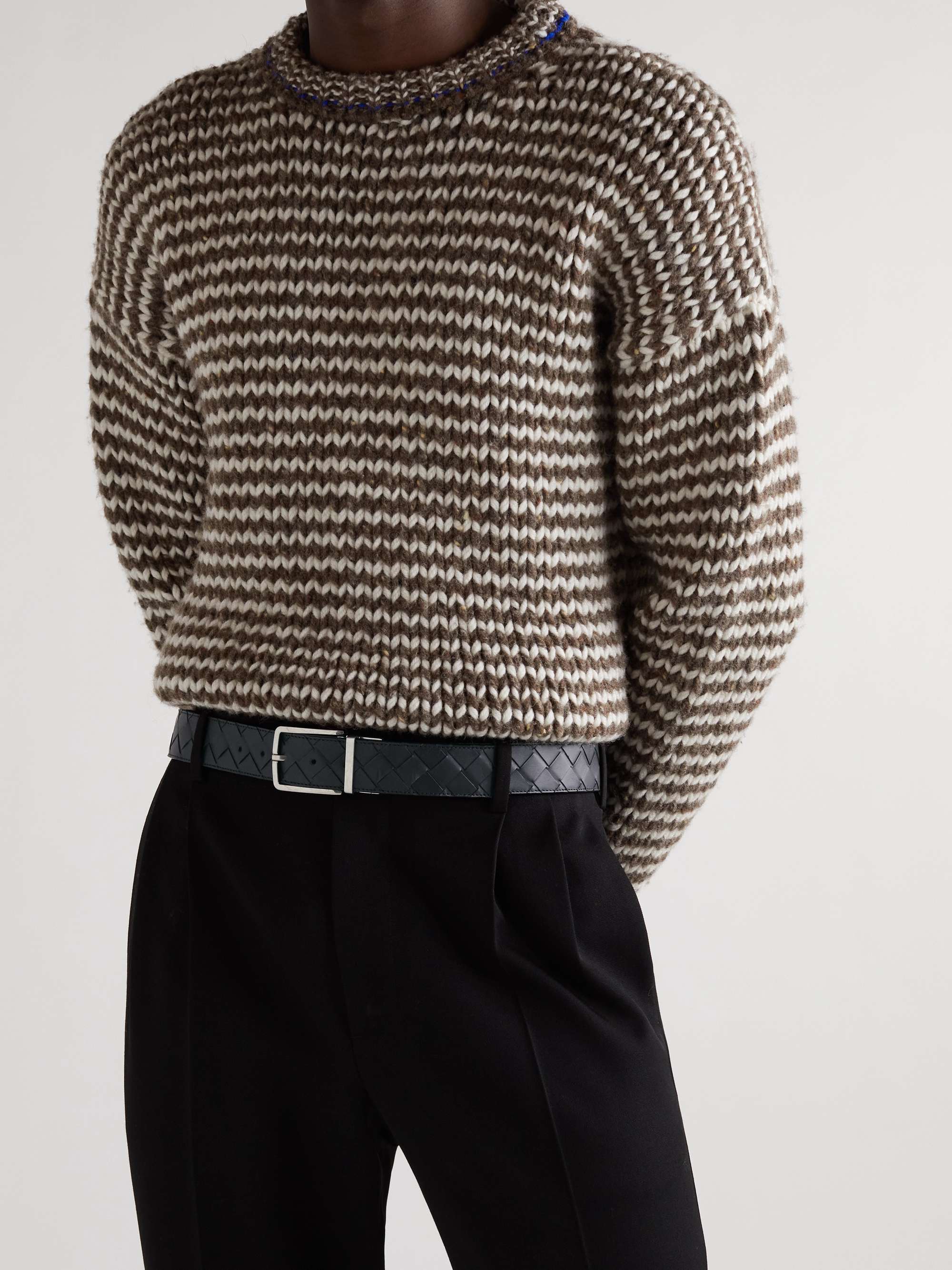 BOTTEGA VENETA 3.5cm Reversible Intrecciato Leather Belt