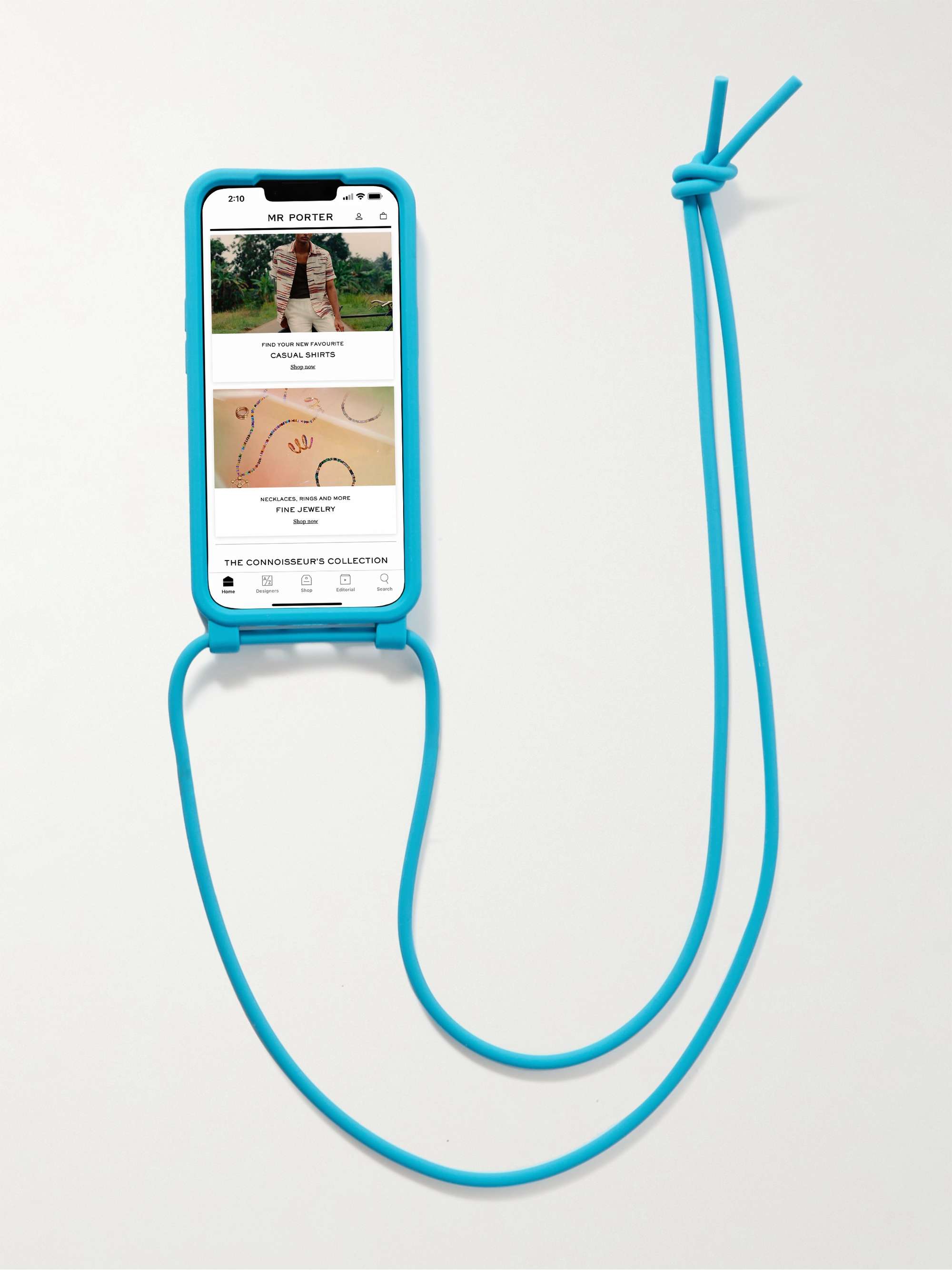 BOTTEGA VENETA Intrecciato Rubber iPhone 13 Pro Case with Lanyard