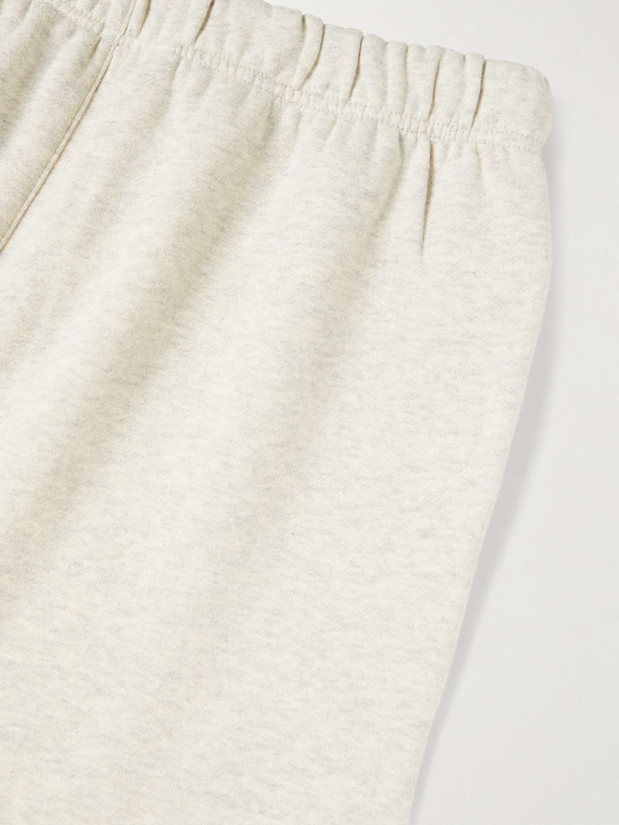 FEAR OF GOD ESSENTIALS Tapered Logo-Flocked Cotton-Blend Jersey Sweatpants
