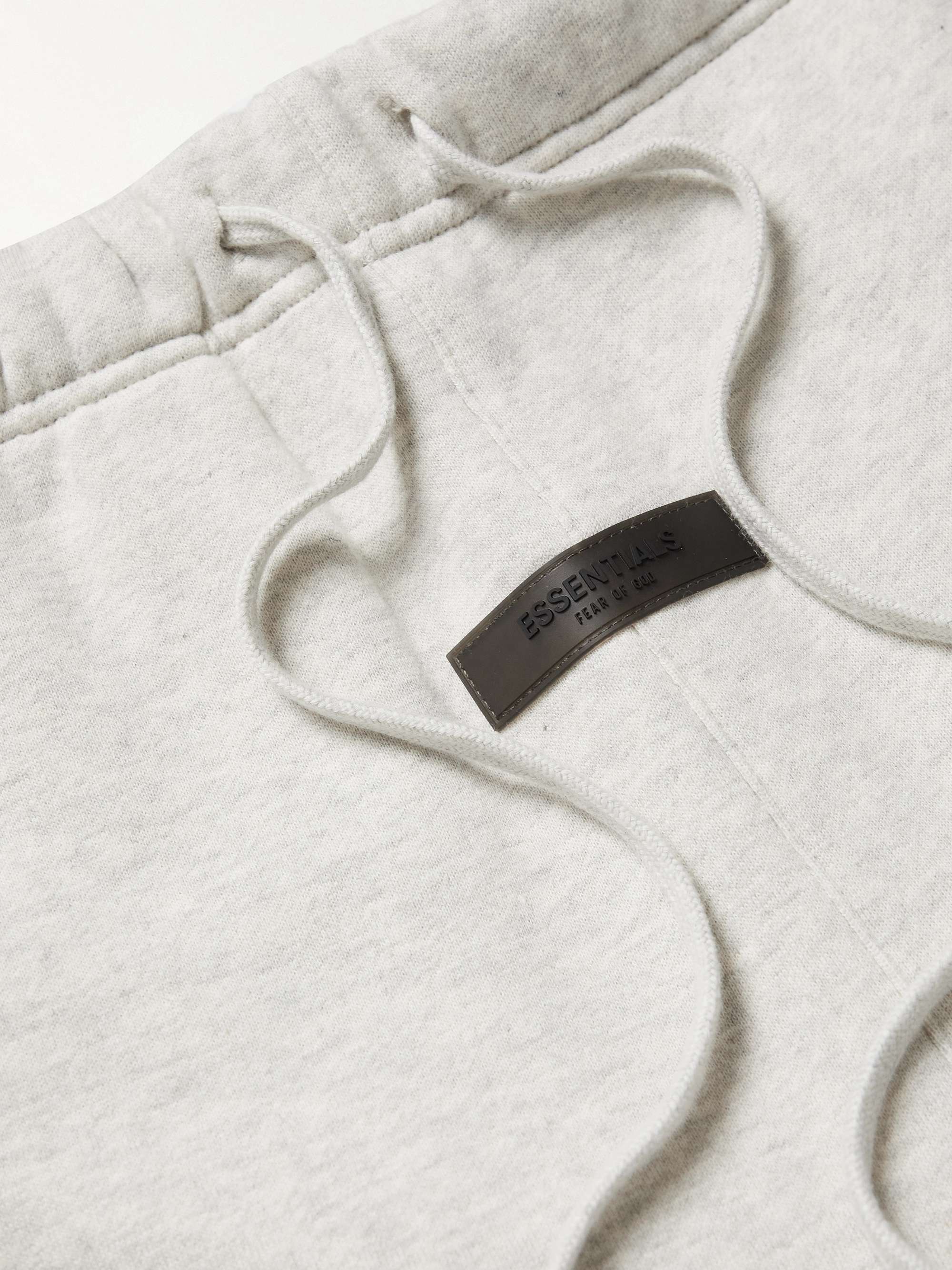 FEAR OF GOD ESSENTIALS Tapered Logo-Flocked Cotton-Blend Jersey Sweatpants