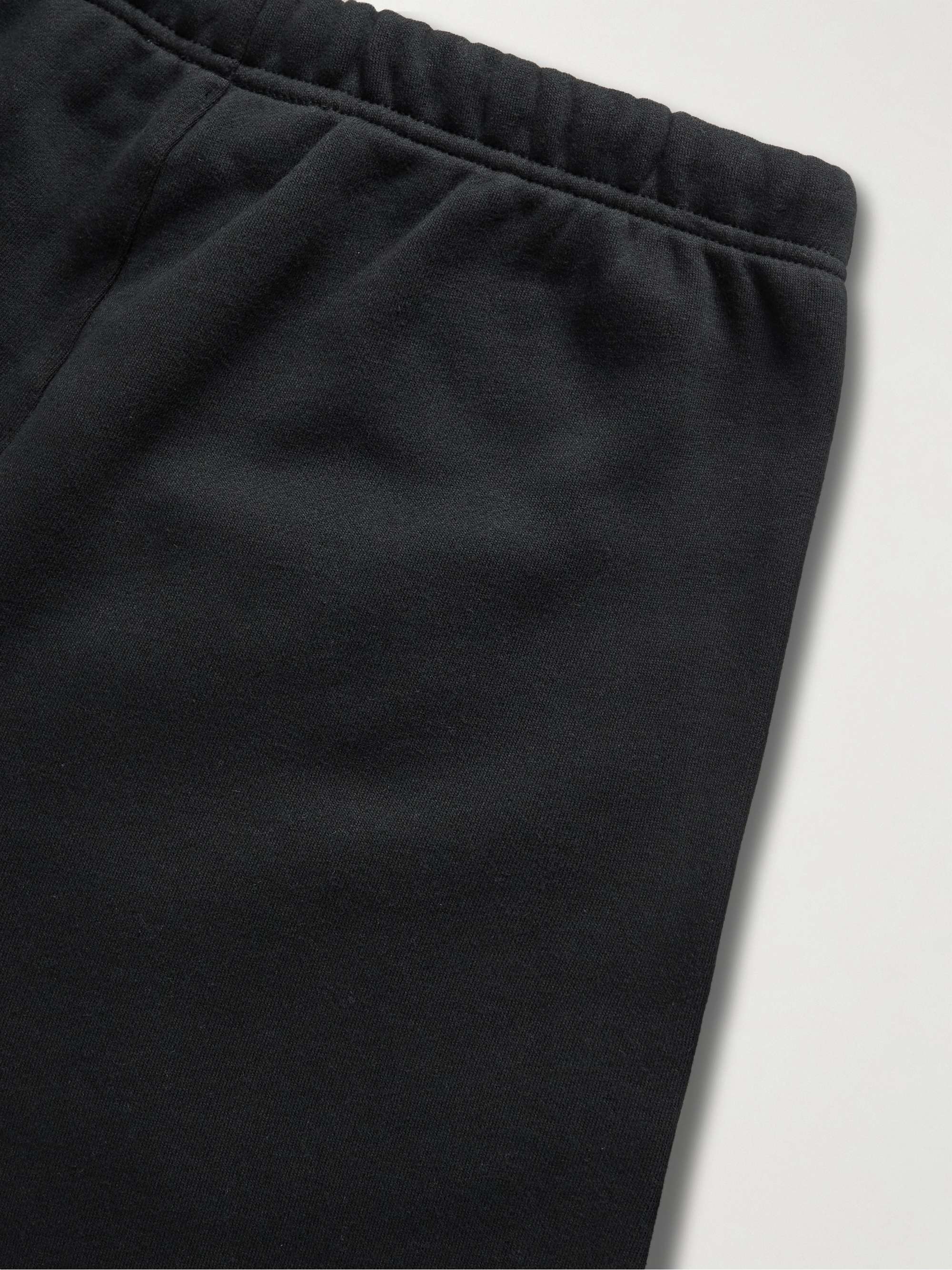 FEAR OF GOD ESSENTIALS Straight-Leg Logo-Flocked Cotton-Blend Jersey Shorts