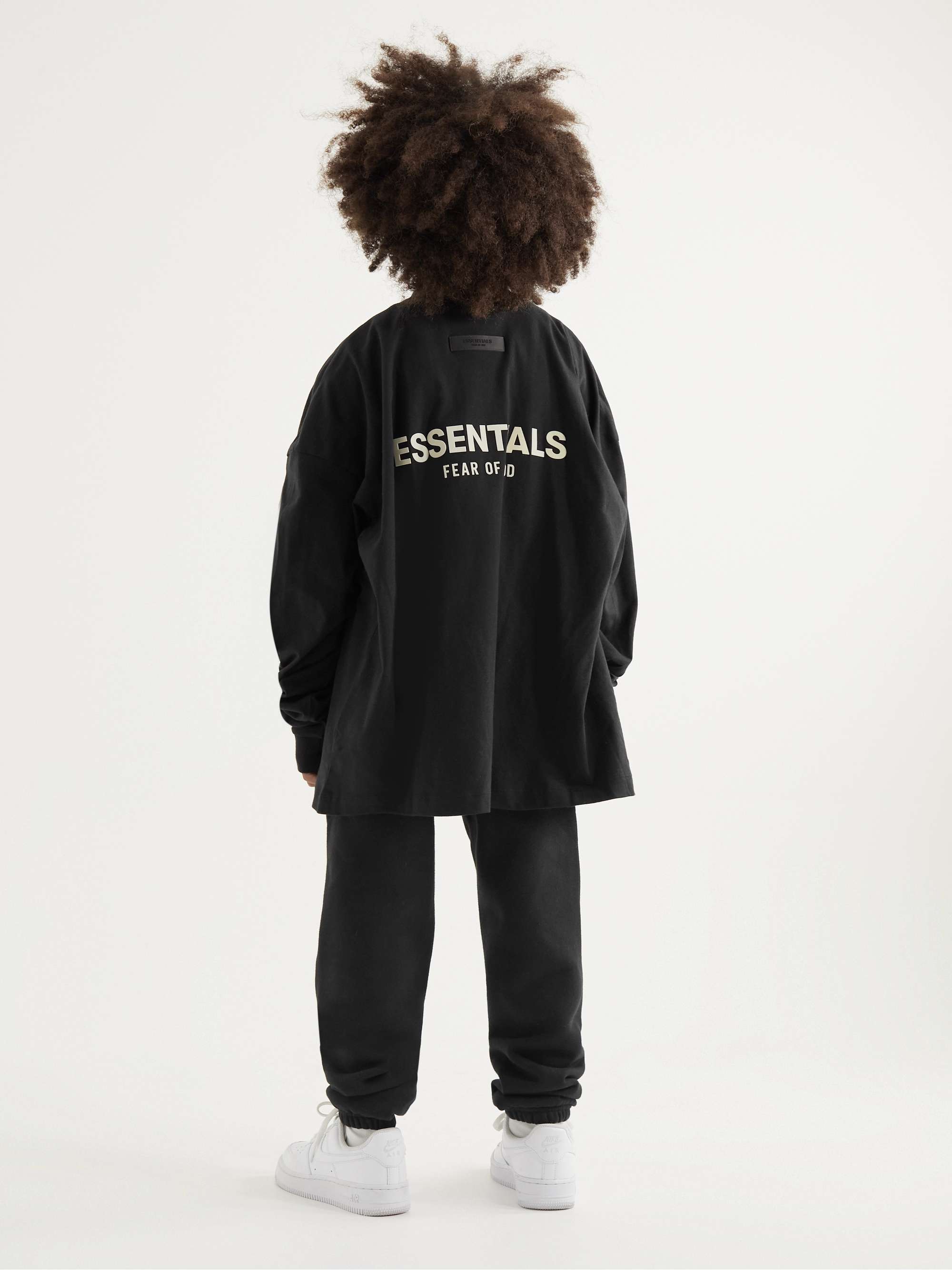 FEAR OF GOD ESSENTIALS KIDS Logo-Flocked Cotton-Jersey T-Shirt