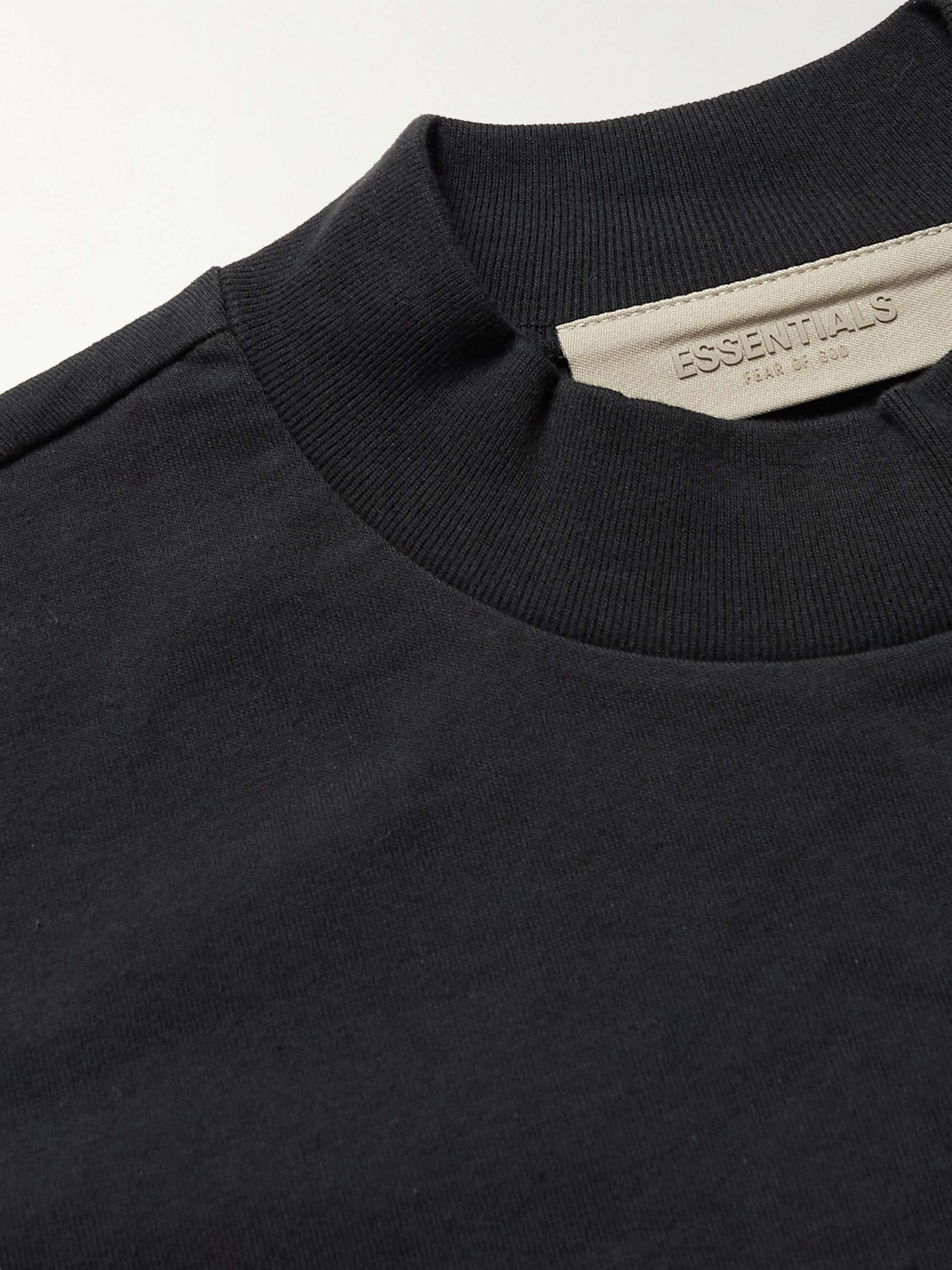 FEAR OF GOD ESSENTIALS KIDS Logo-Flocked Cotton-Jersey T-Shirt
