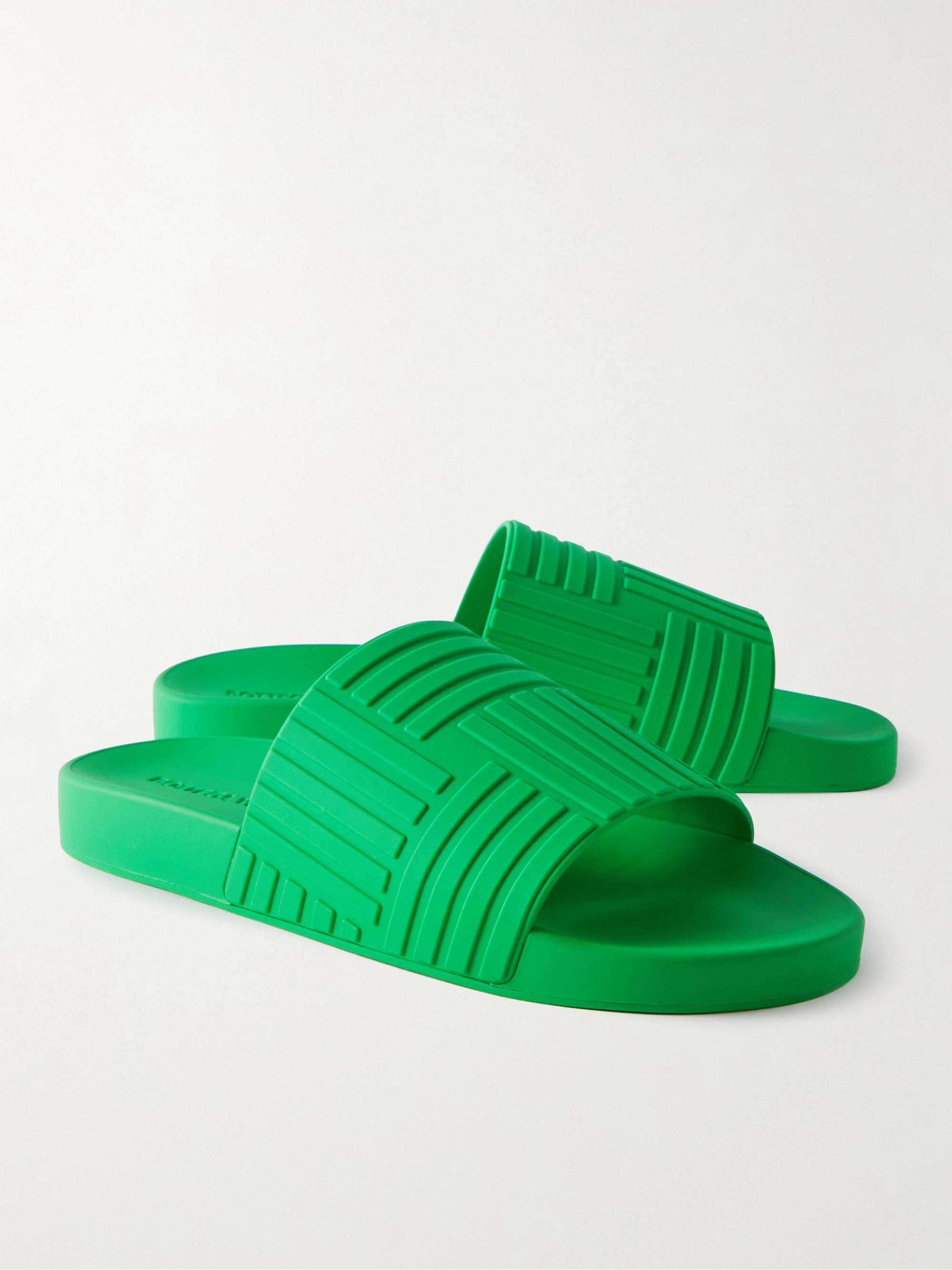 BOTTEGA VENETA Carpet Embossed Rubber Slides