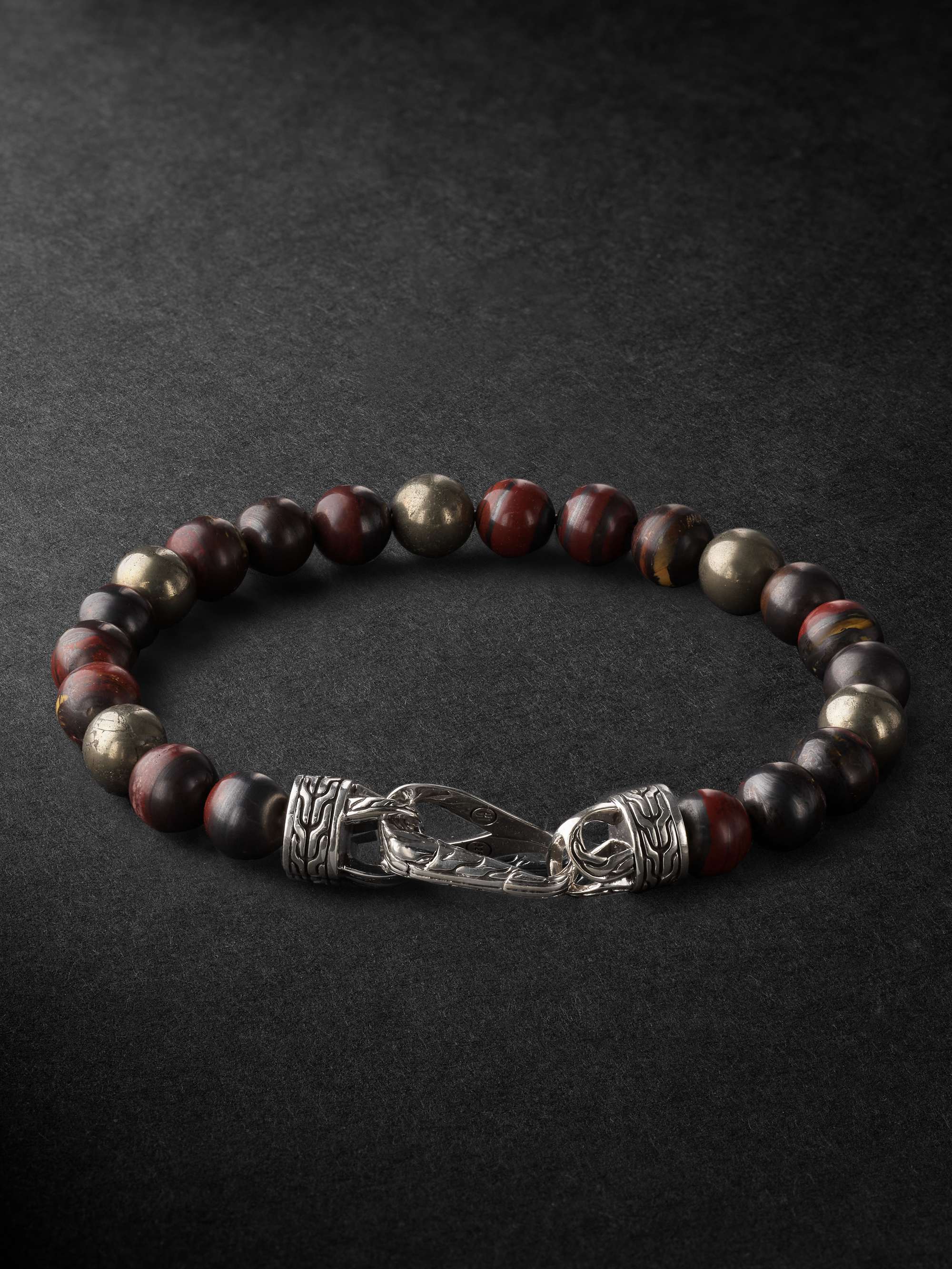 JOHN HARDY Asli Sterling Silver, Tiger Iron and Pyrite Bracelet for Men ...