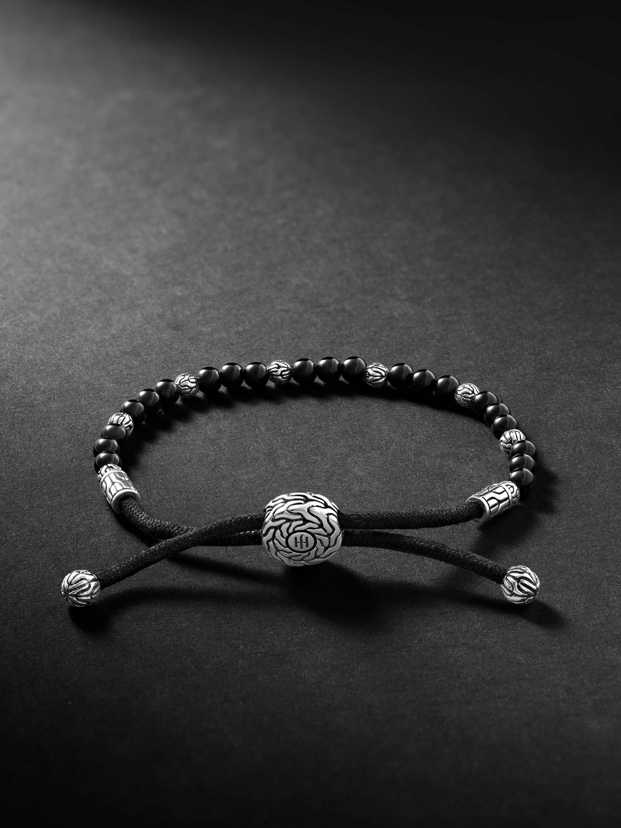 JOHN HARDY Silver, Onyx and Cord Bracelet