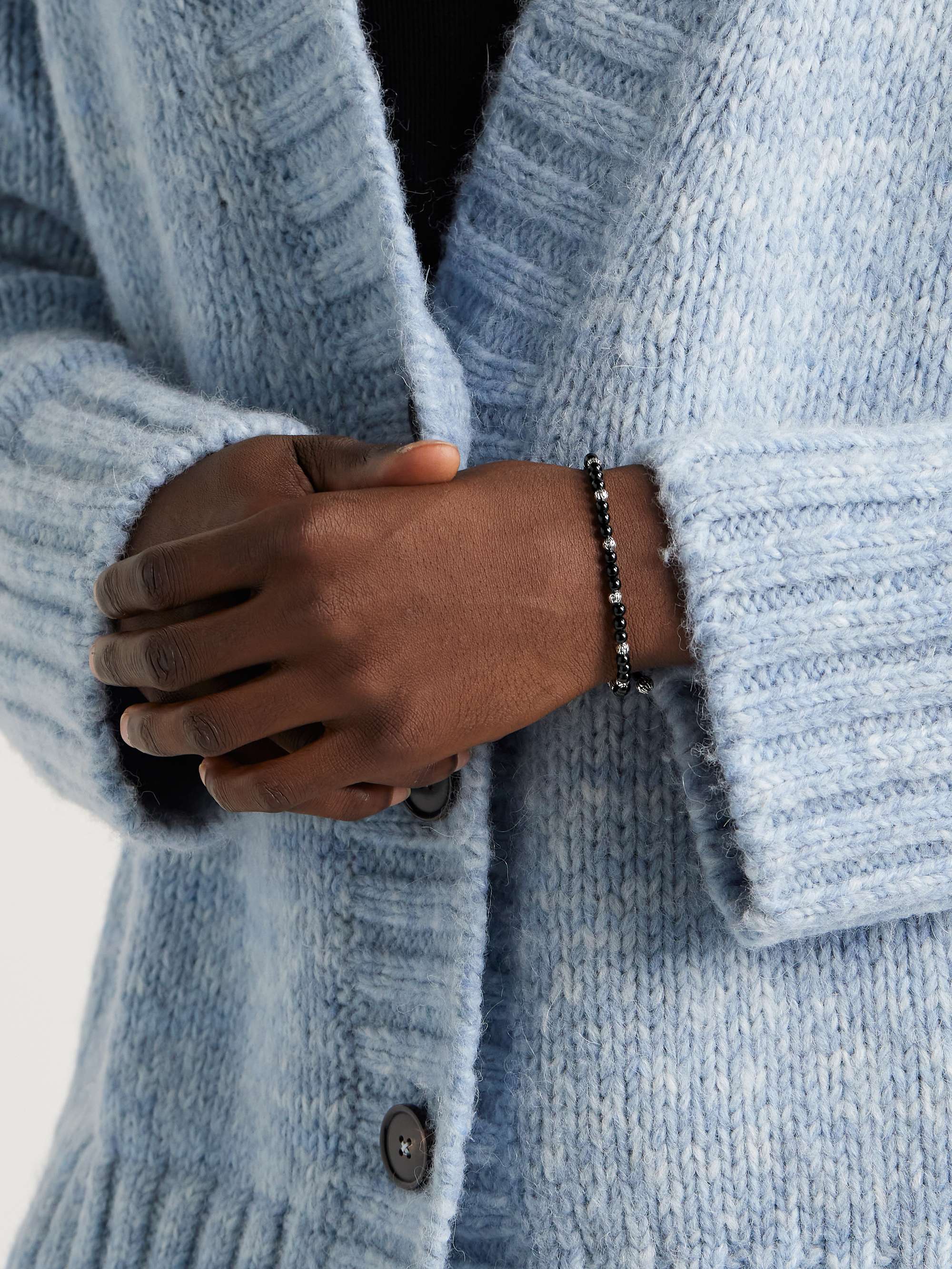 JOHN HARDY Silver, Onyx and Cord Bracelet