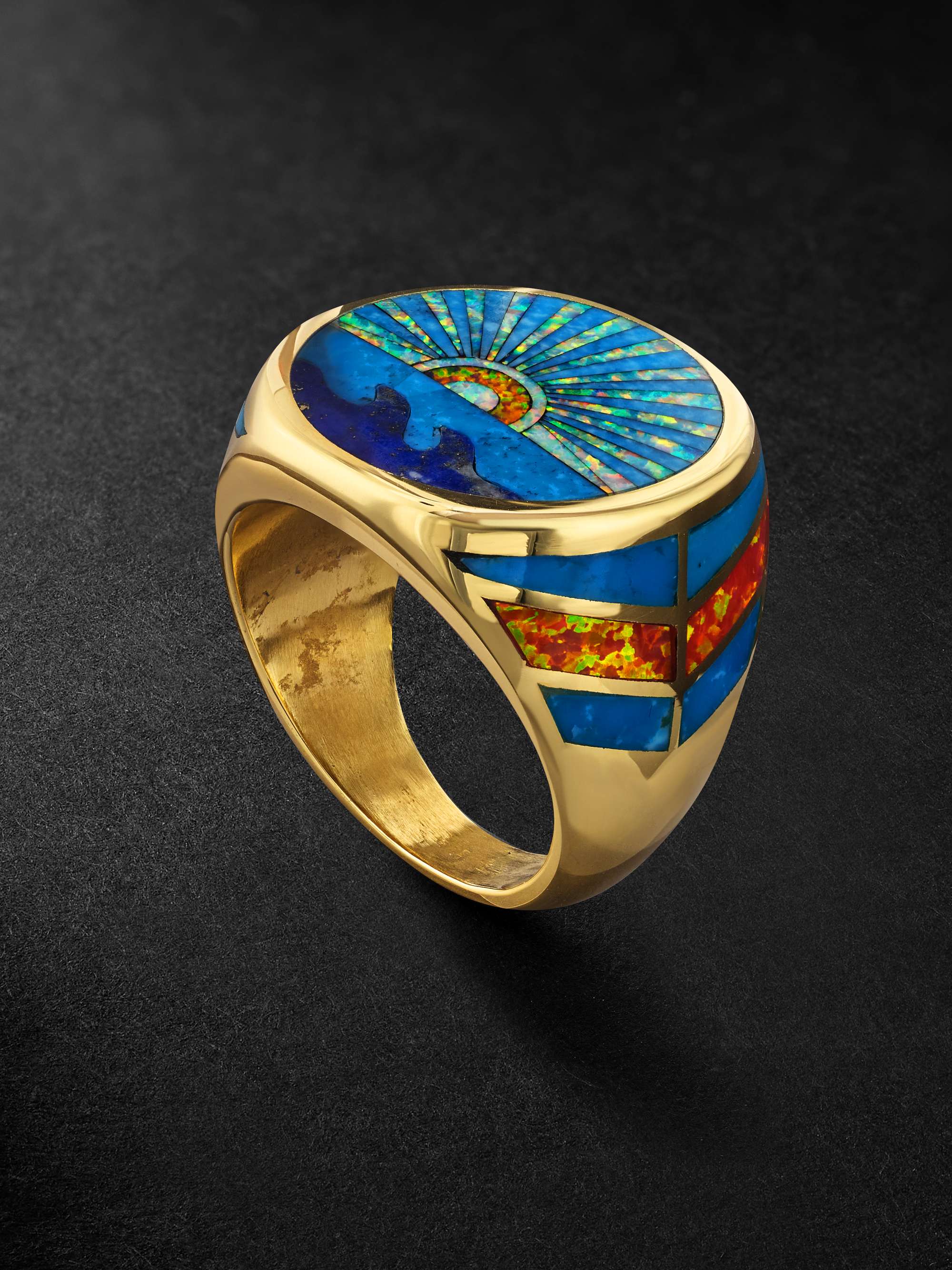 JACQUIE AICHE Gold Multi-Stone Ring for Men | MR PORTER