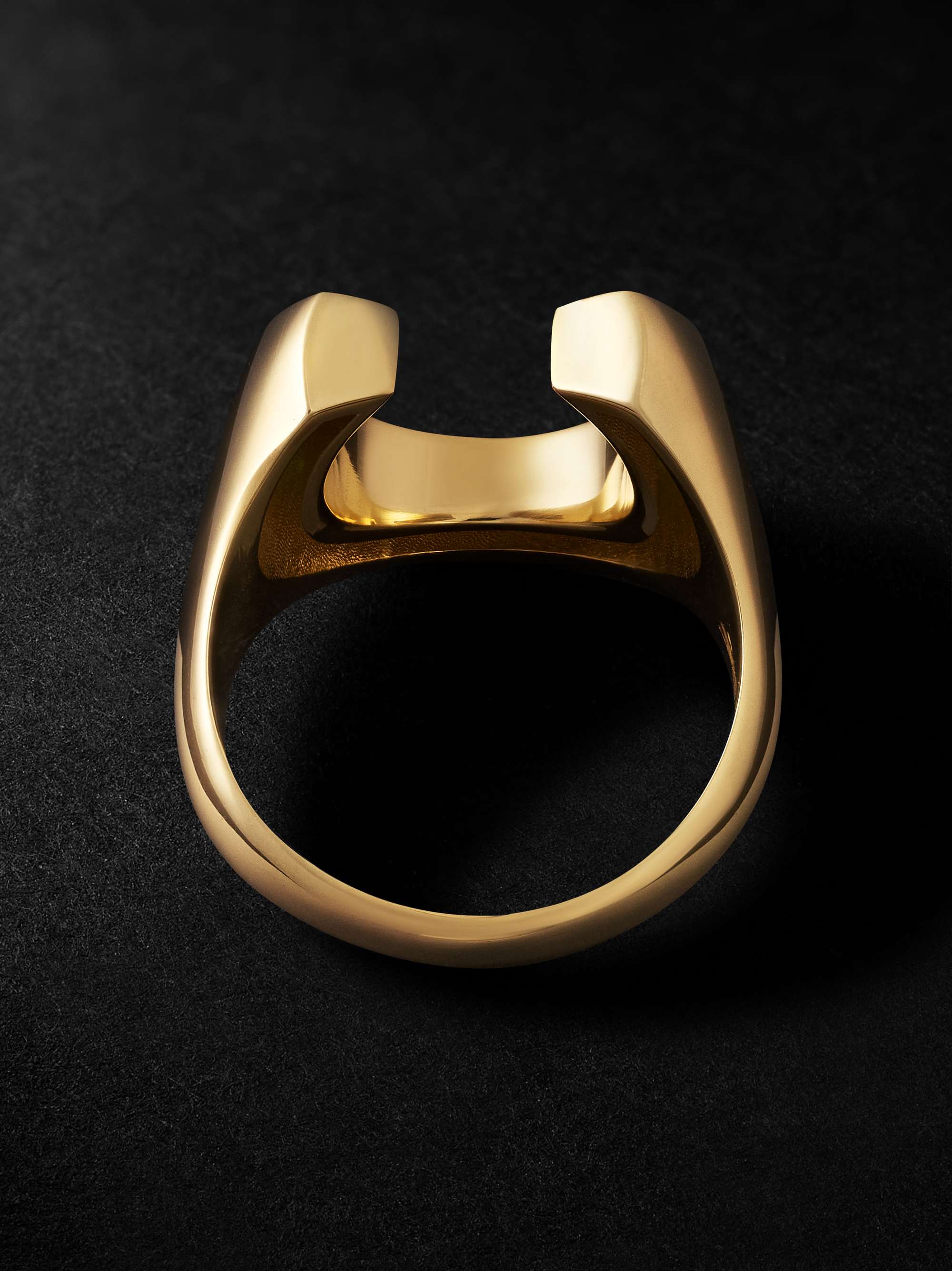 JACQUIE AICHE Horseshoe Gold Emerald Ring