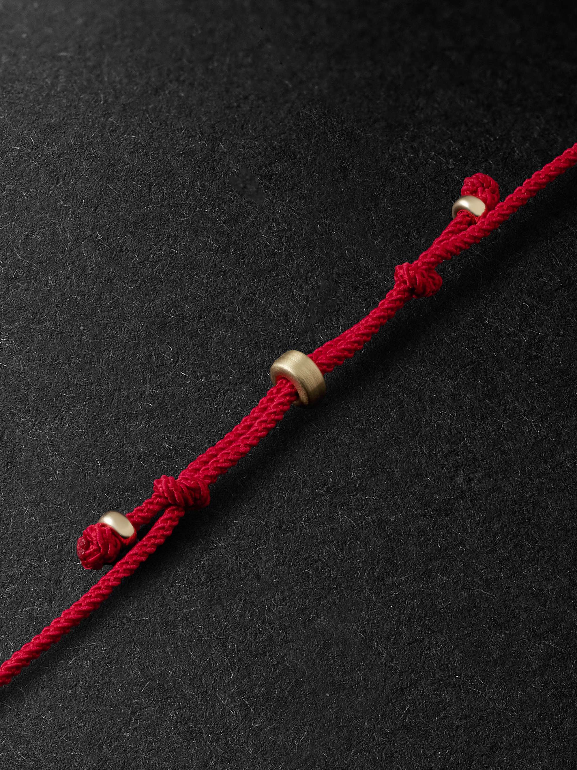 JACQUIE AICHE Gold Ruby Cord Necklace