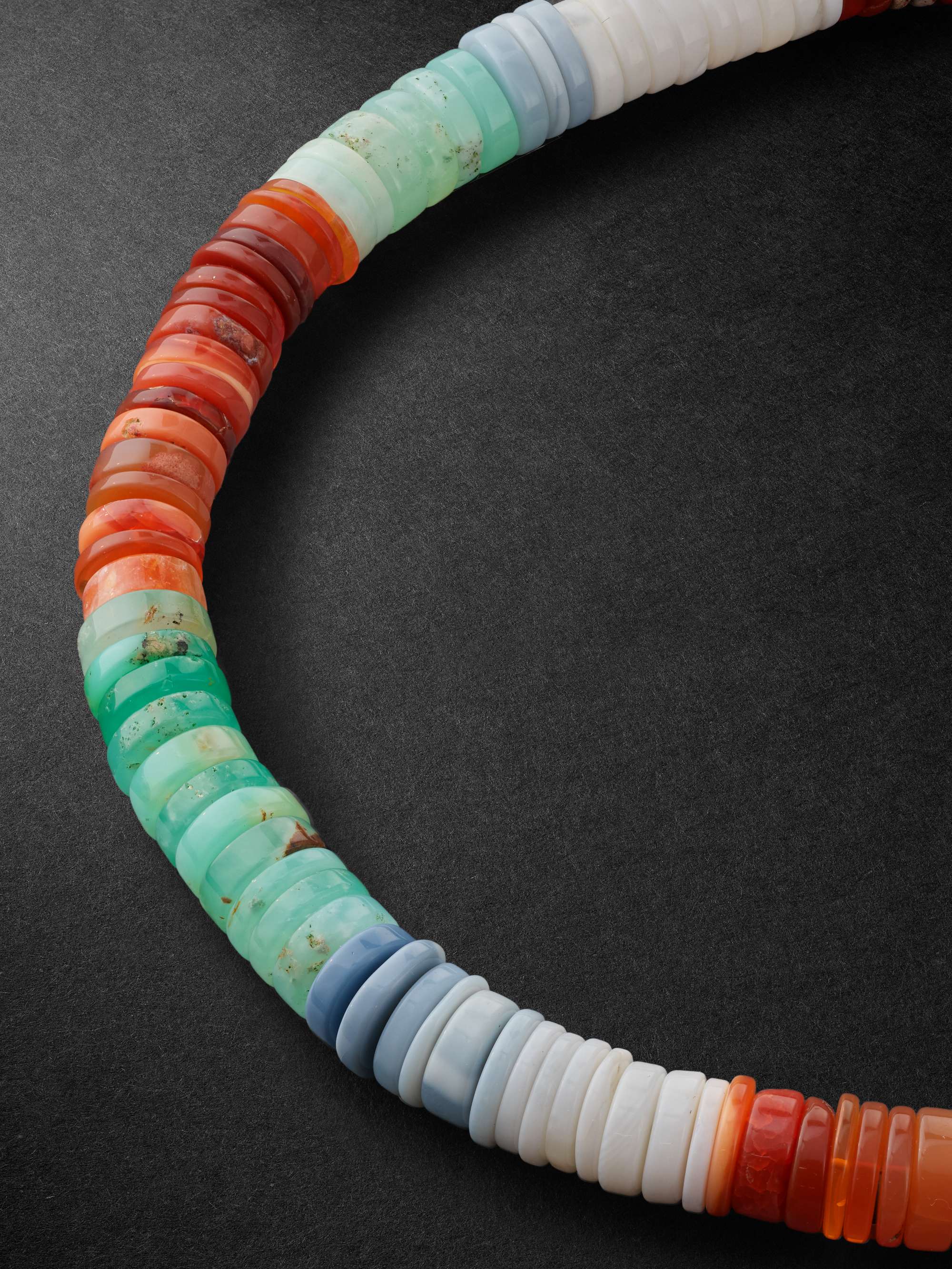 JACQUIE AICHE Gold Opal Beaded Necklace