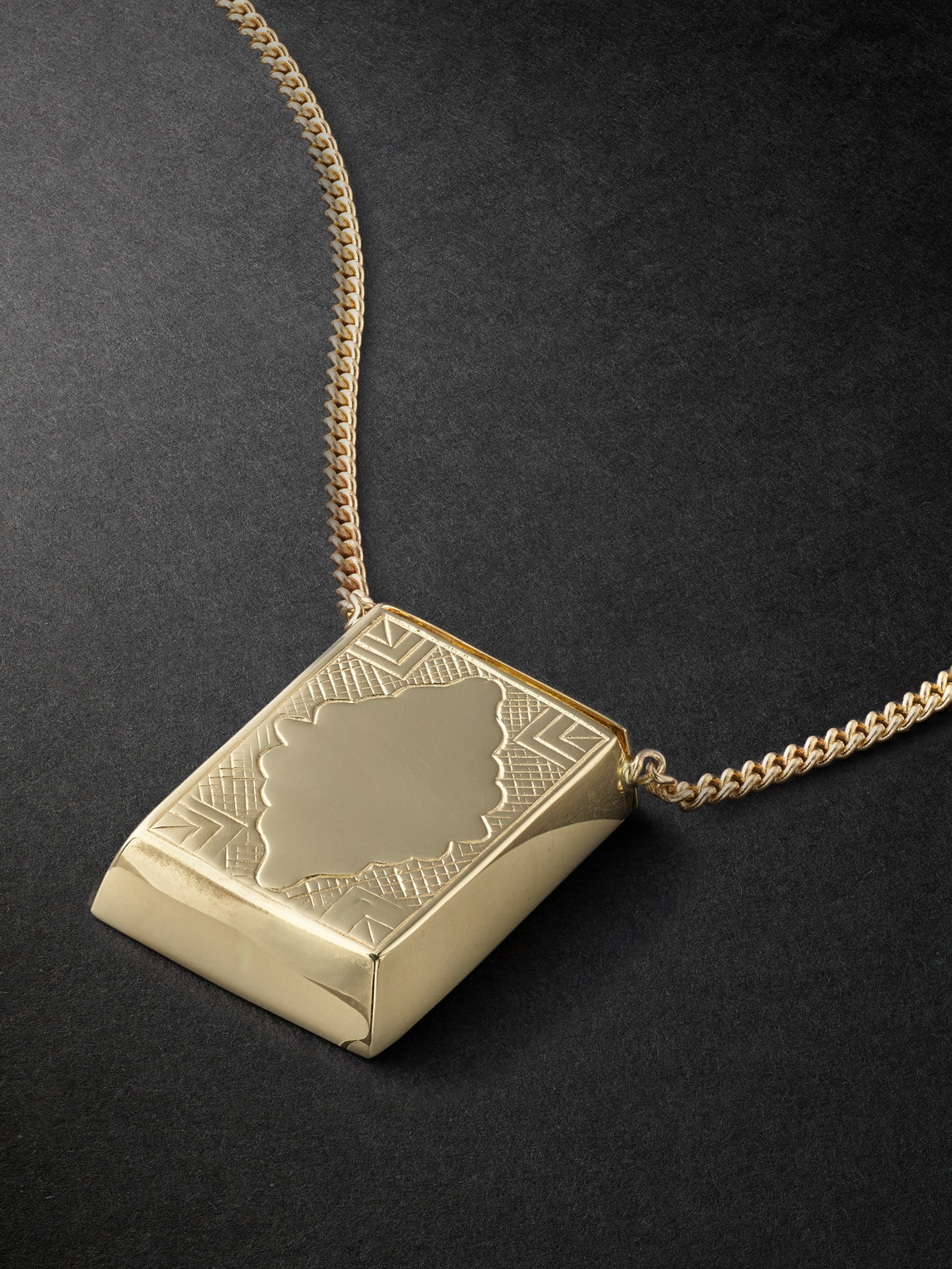  Jacquie Aiche - Prayer Box Gold Chain Necklace - Men - Gold 