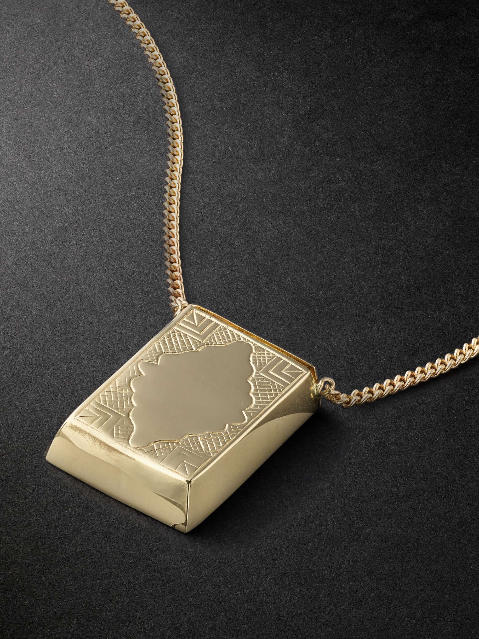 JACQUIE AICHE Prayer Box Gold Chain Necklace