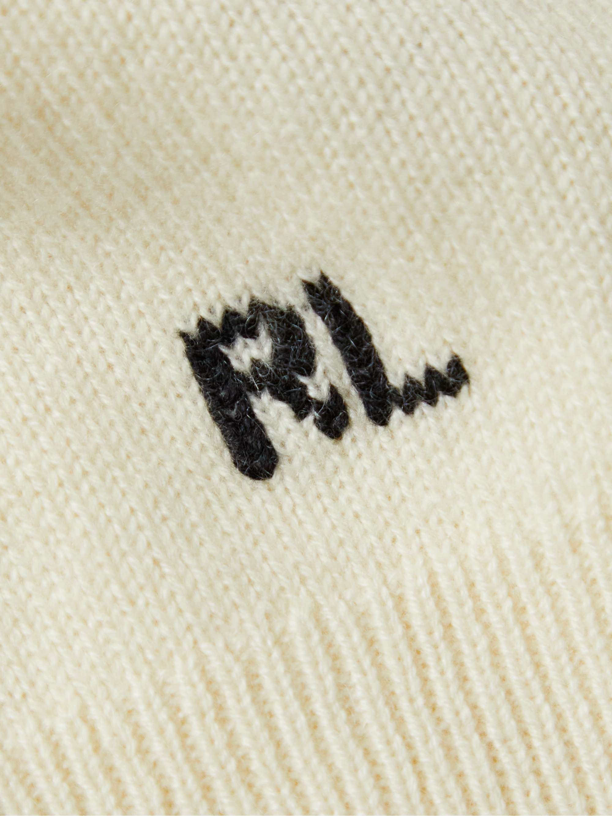RALPH LAUREN PURPLE LABEL Logo-Appliqued Cashmere Sweater