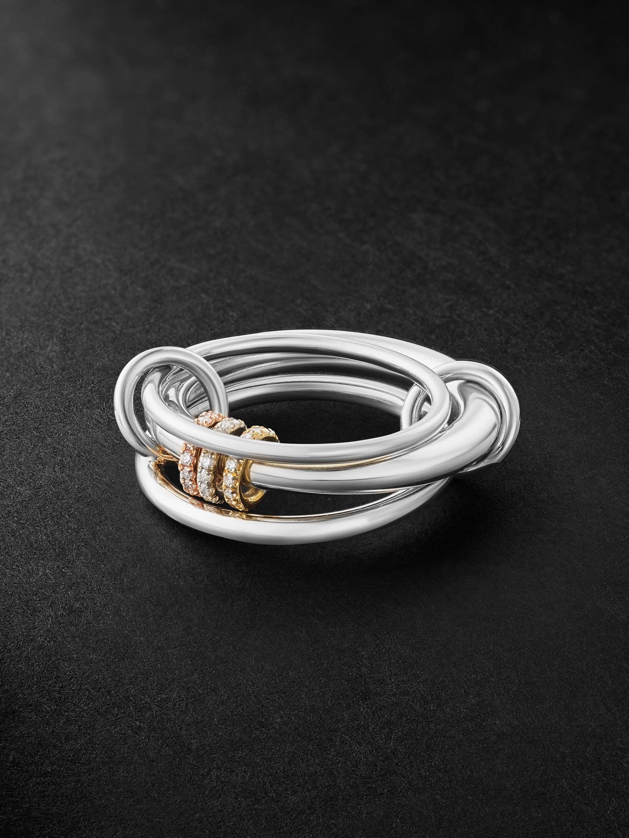 Gemini SG Silver Diamond Ring