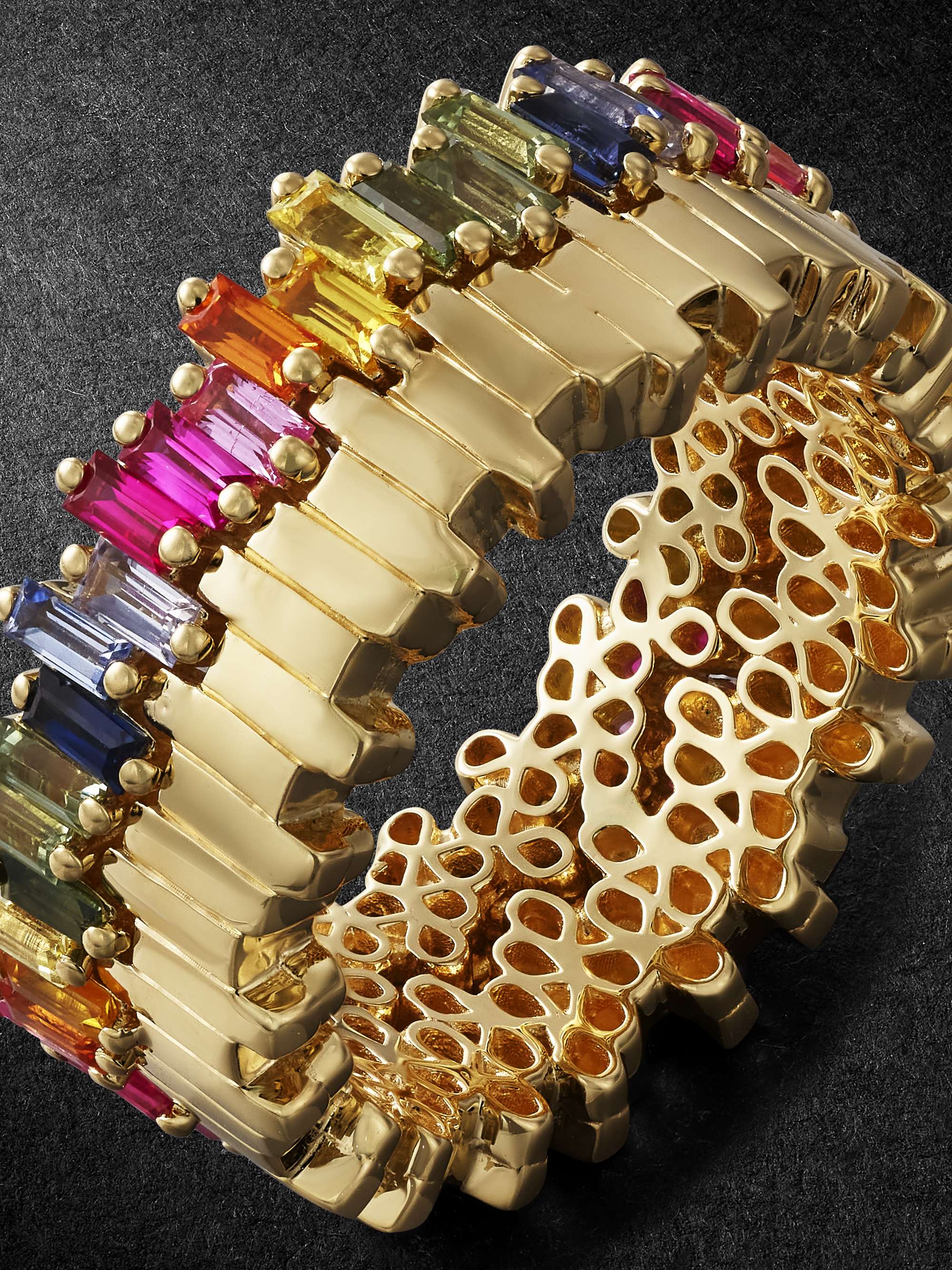 SUZANNE KALAN Yellow Gold Sapphire Ring