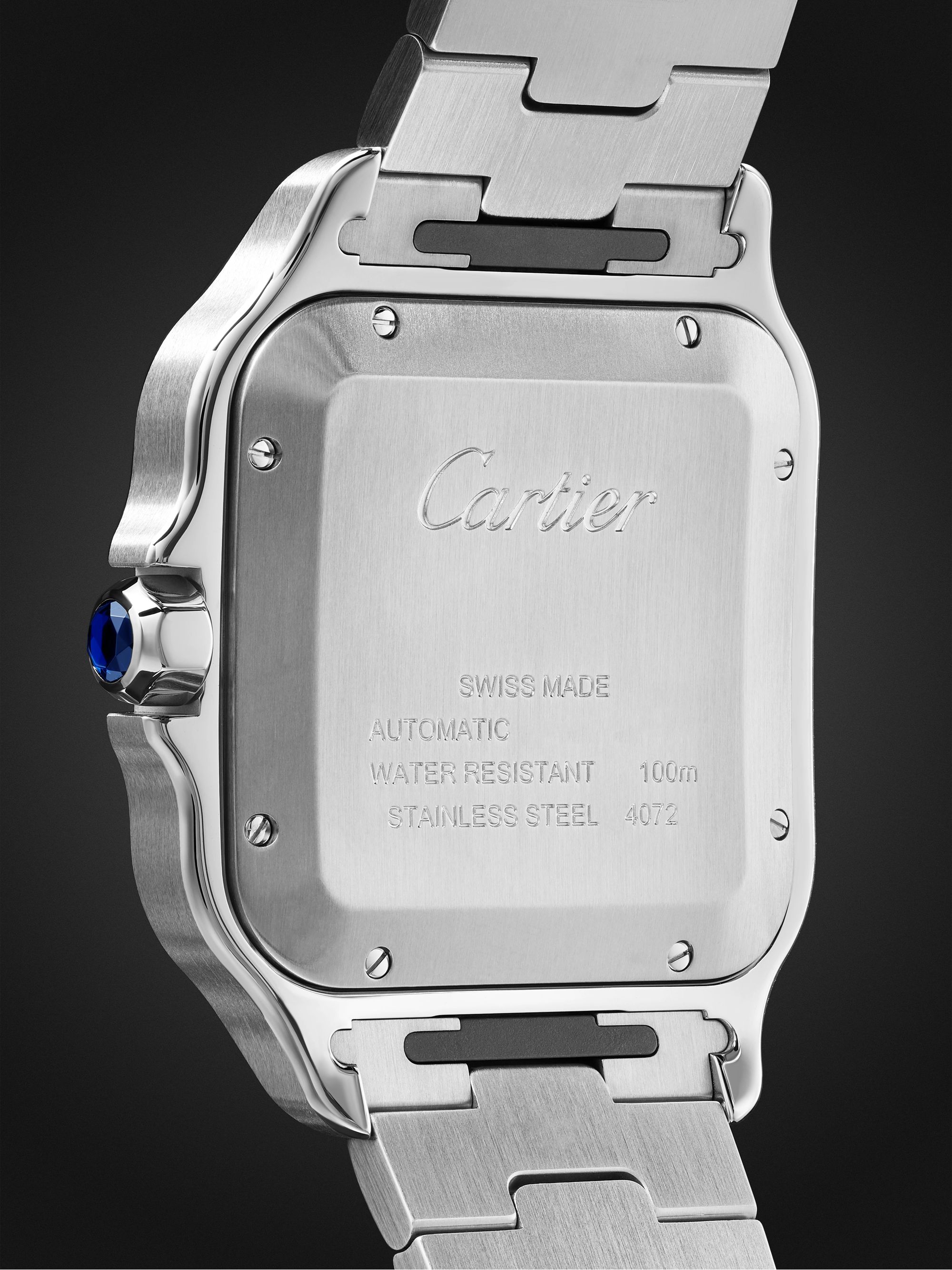 CARTIER Santos de Cartier Automatic 39.8mm Stainless Steel and PVD-Coated Watch, Ref. No. CRWSSA0047