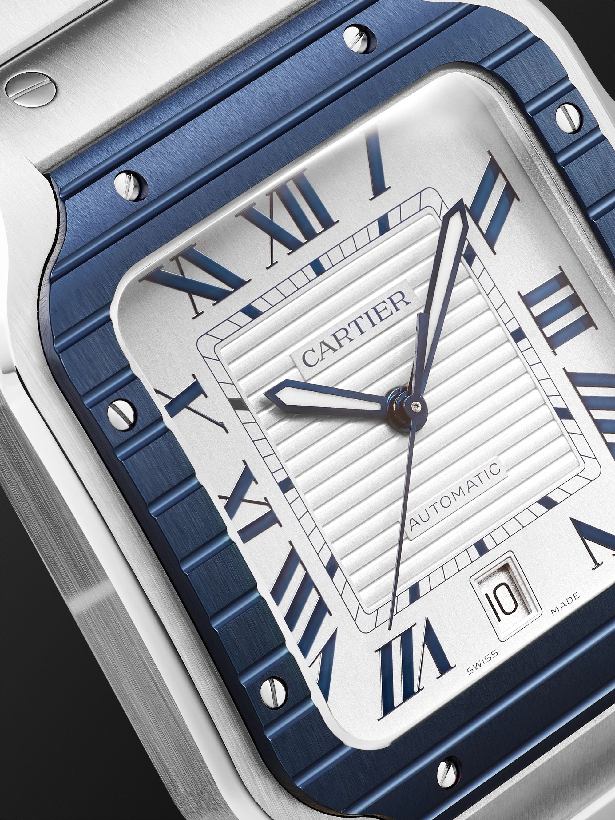 CARTIER Santos de Cartier Automatic 39.8mm Stainless Steel and PVD-Coated Watch, Ref. No. CRWSSA0047