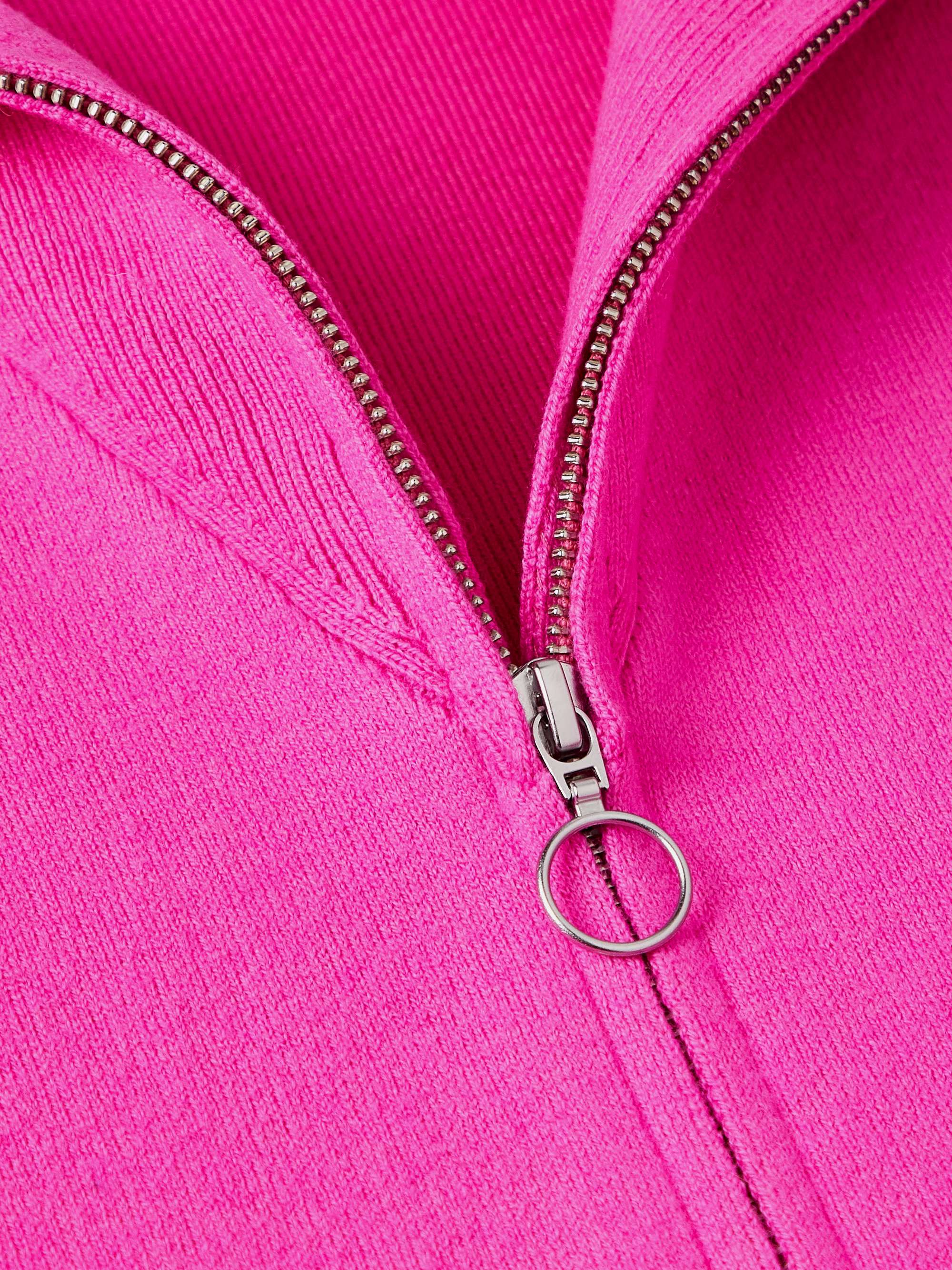 ISABEL MARANT Neon Intarsia-Knit Zip-Up Cardigan