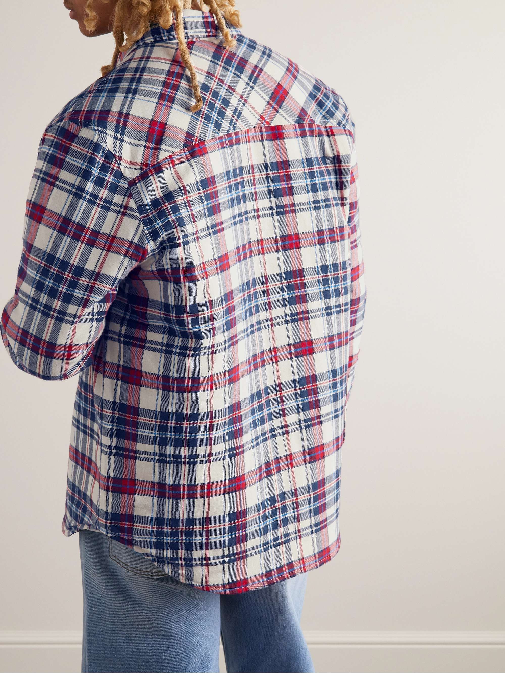 ISABEL MARANT Pilou Padded Checked Cotton-Flannel Shirt Jacket