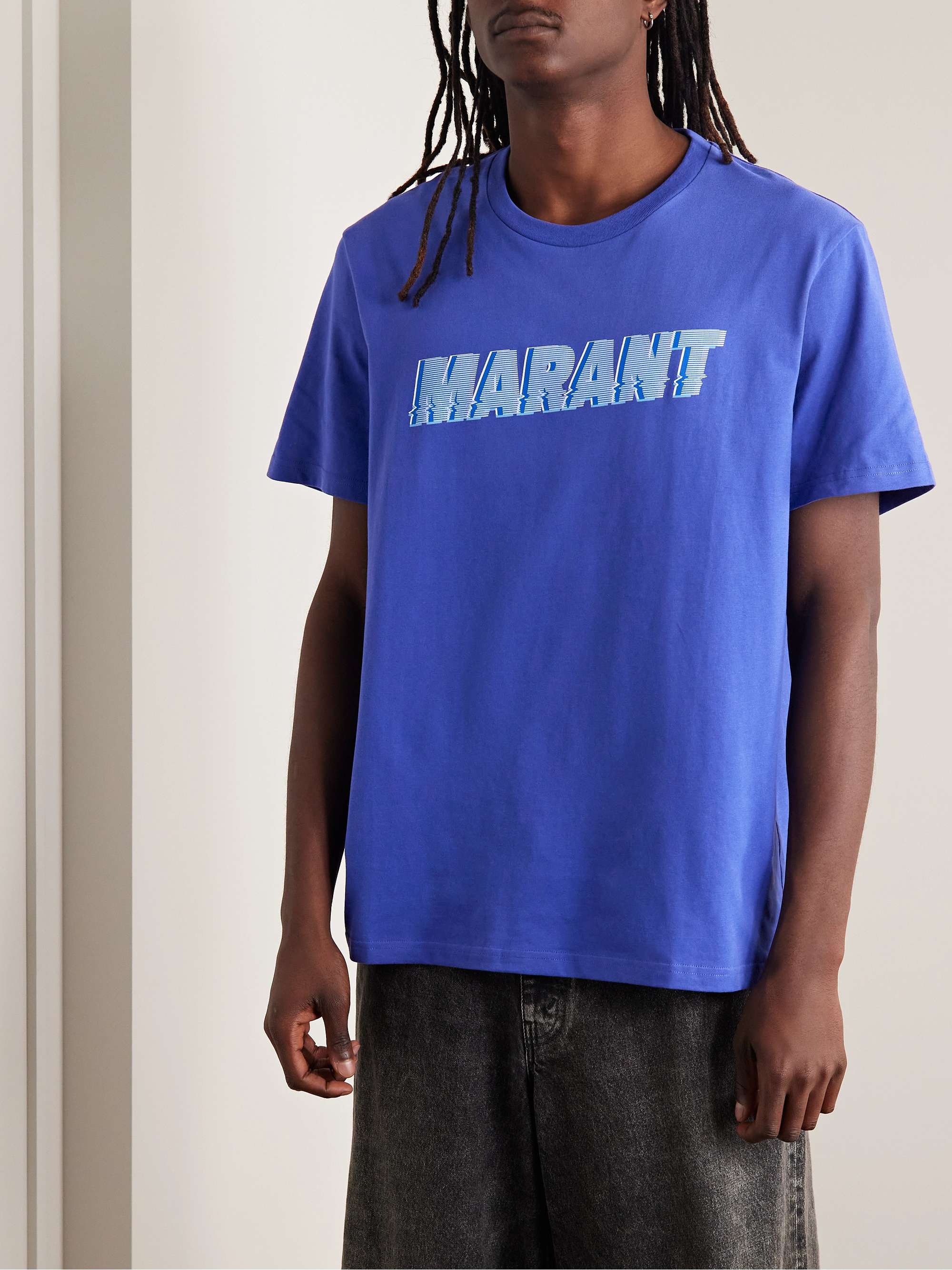 ISABEL MARANT Flash Logo-Print Cotton-Jersey T-Shirt
