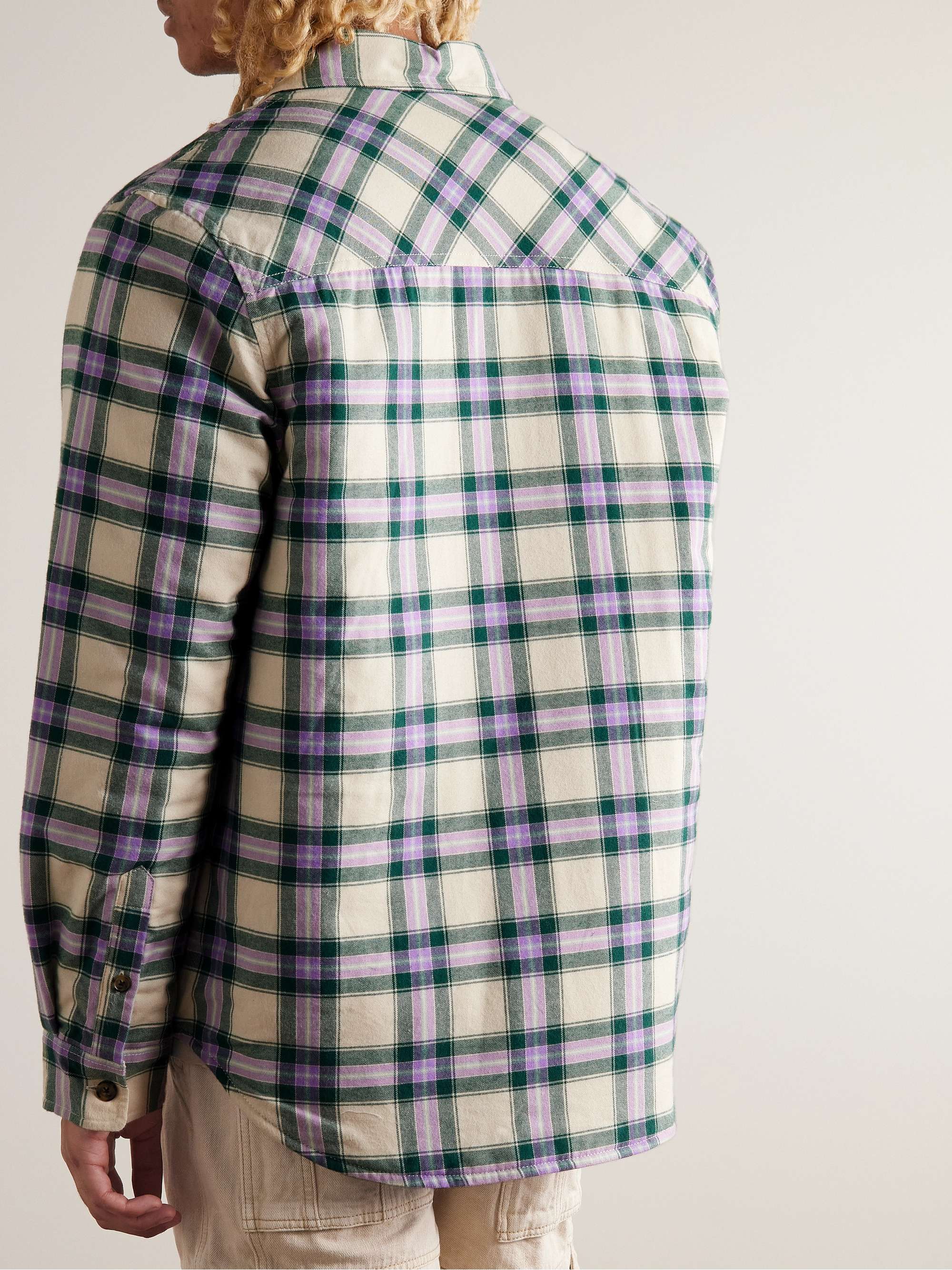 ISABEL MARANT Pilou Padded Checked Cotton-Flannel Shirt Jacket