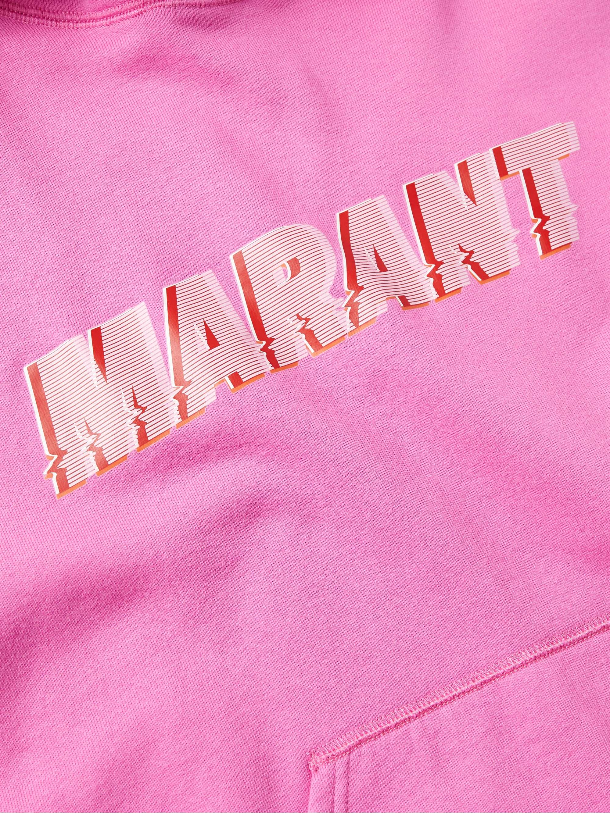 ISABEL MARANT Flash Logo-Print Cotton-Blend Jersey Hoodie