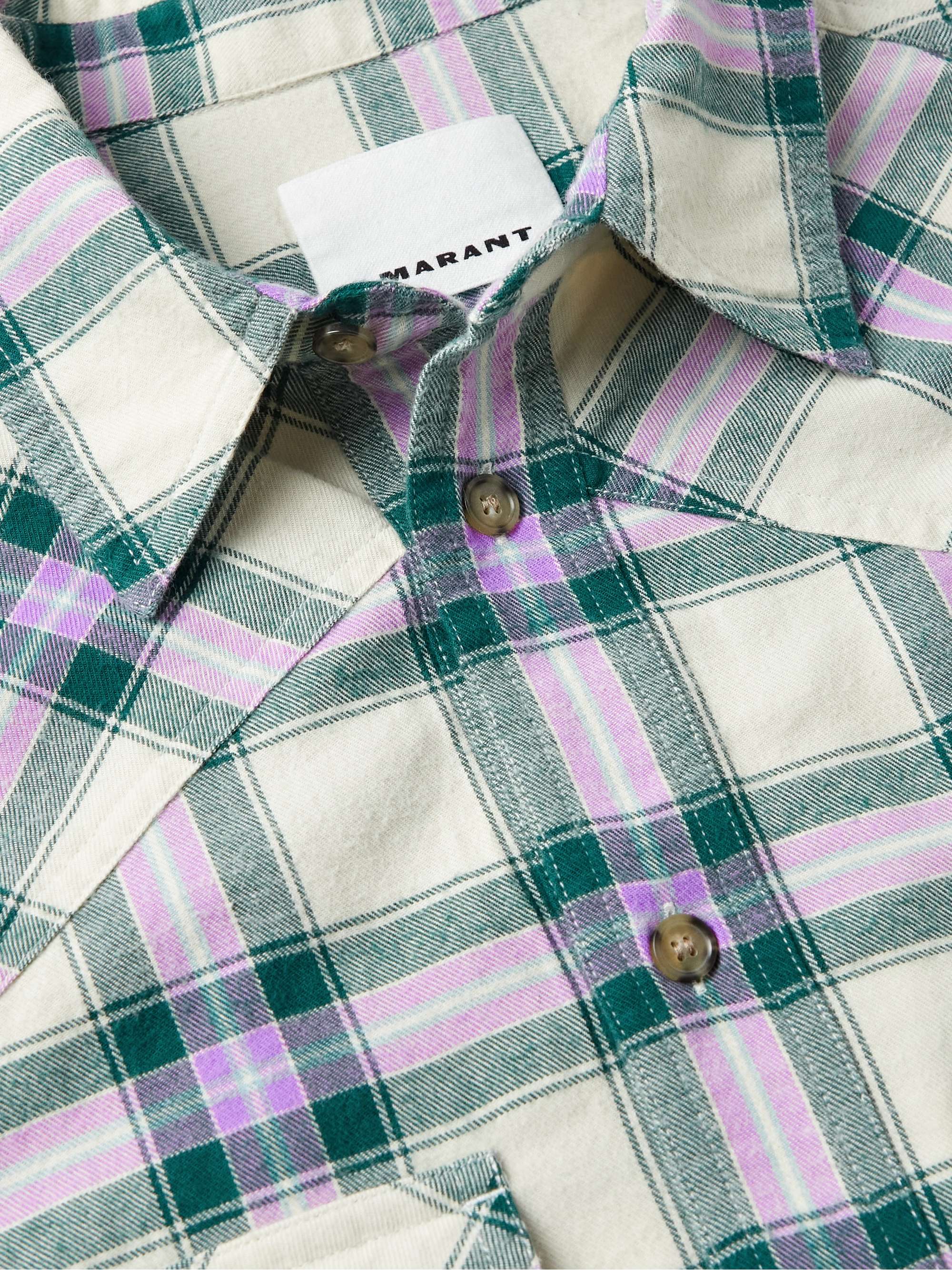 ISABEL MARANT Pilou Checked Cotton-Flannel Shirt