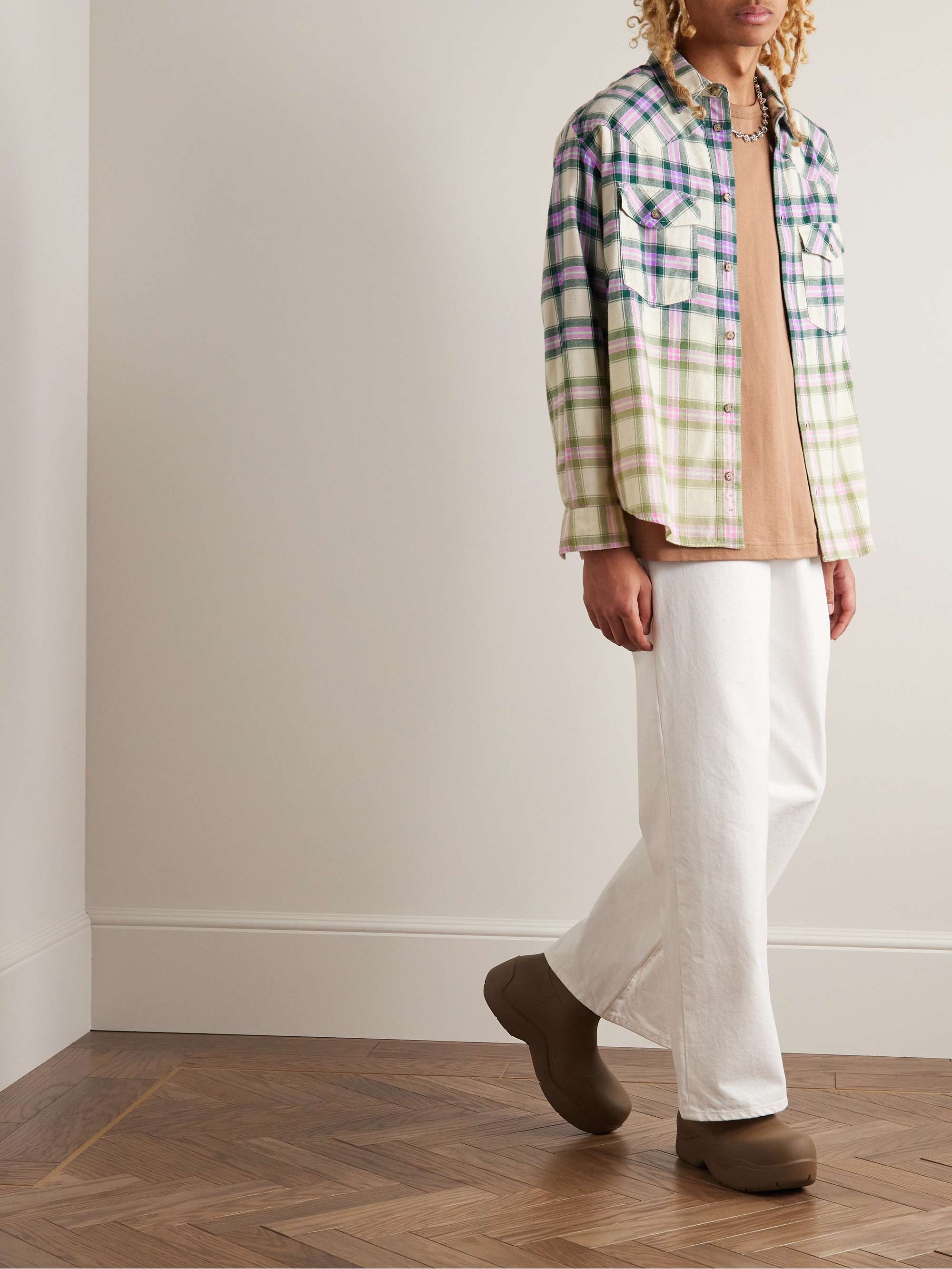 ISABEL MARANT Pilou Checked Cotton-Flannel Shirt