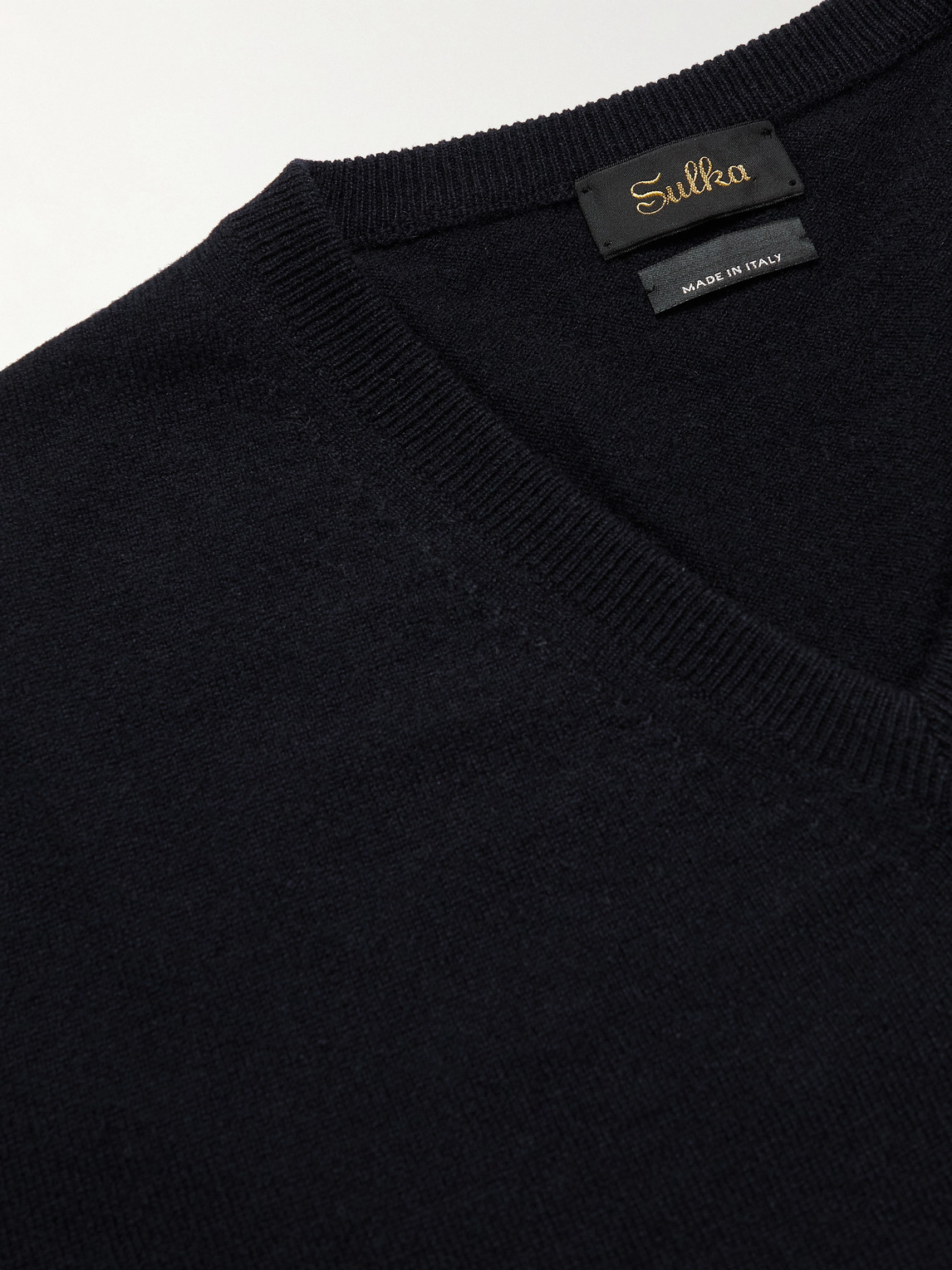 Shop Sulka Cashmere Sweater In Blue