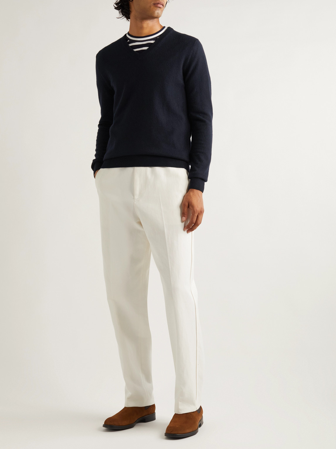 Shop Sulka Cashmere Sweater In Blue