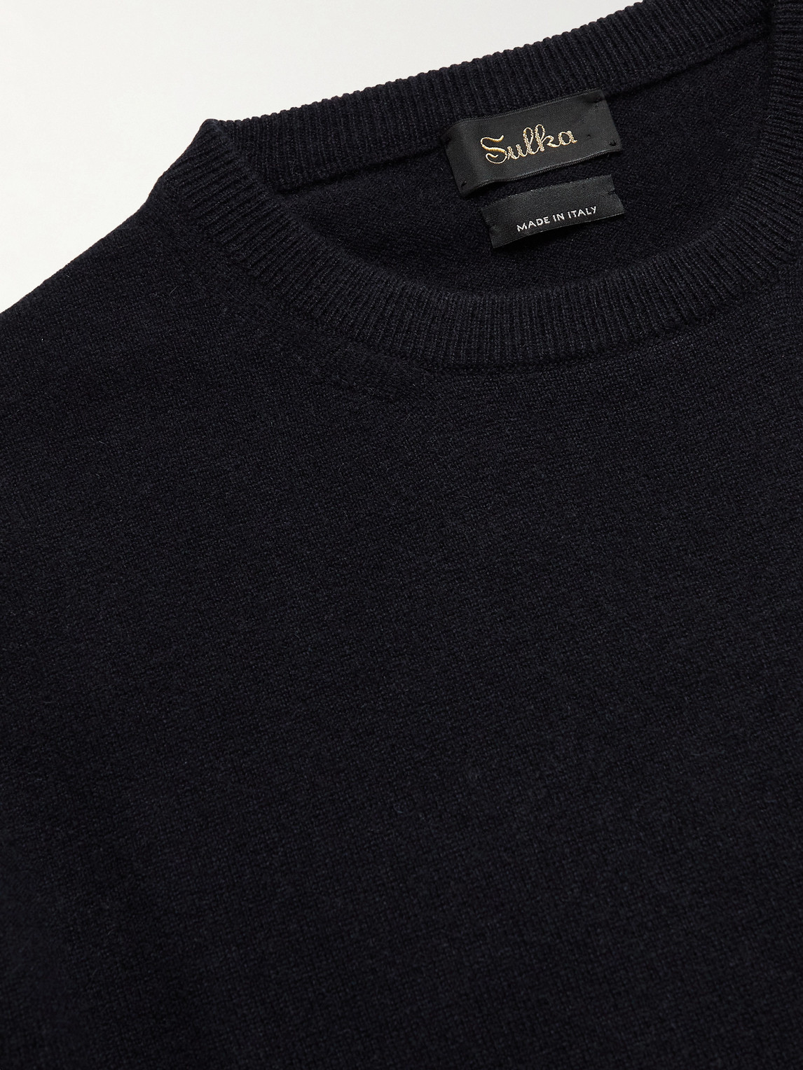 Shop Sulka Cashmere Sweater In Blue