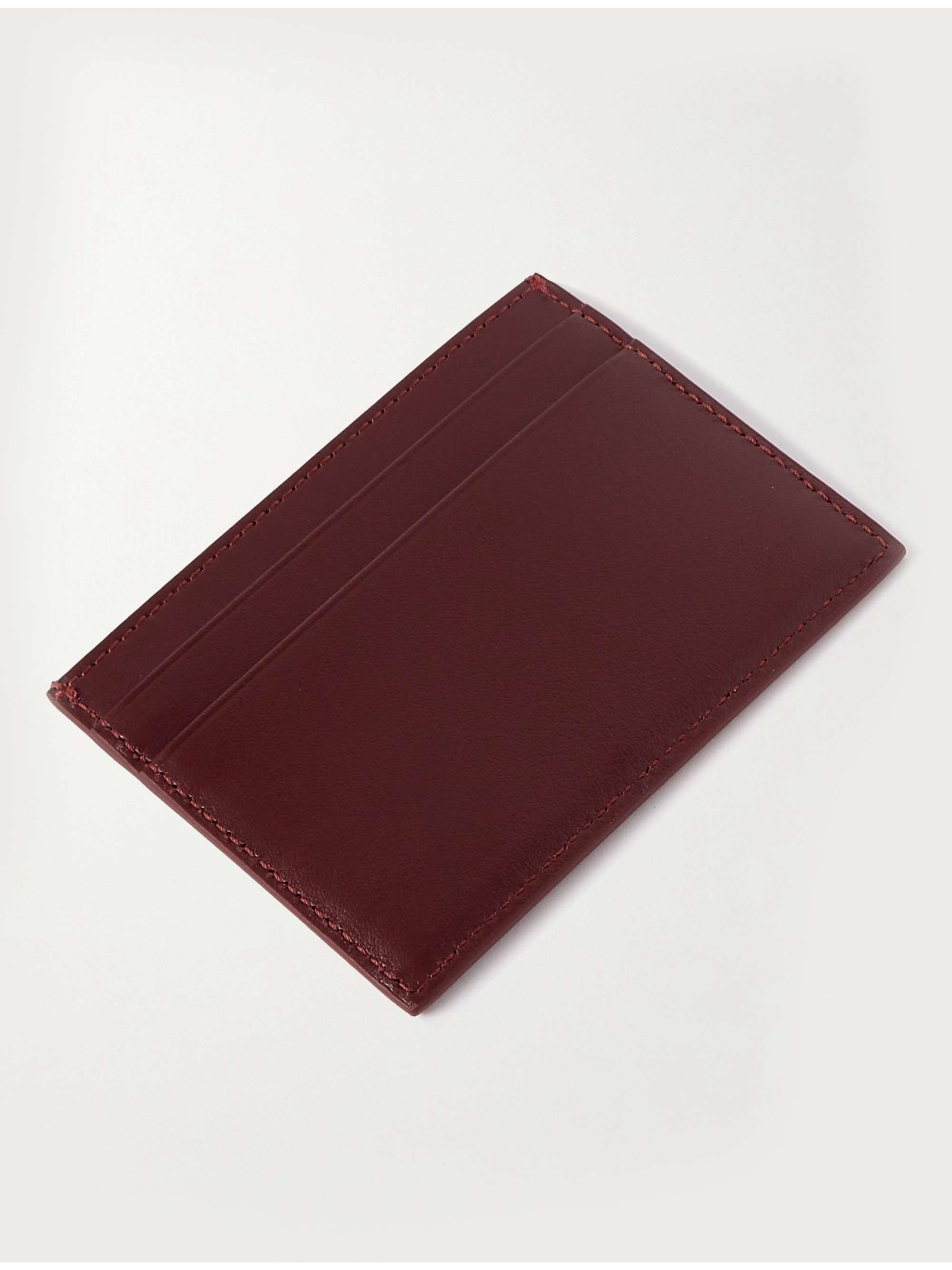 SULKA Logo-Debossed Leather Cardholder