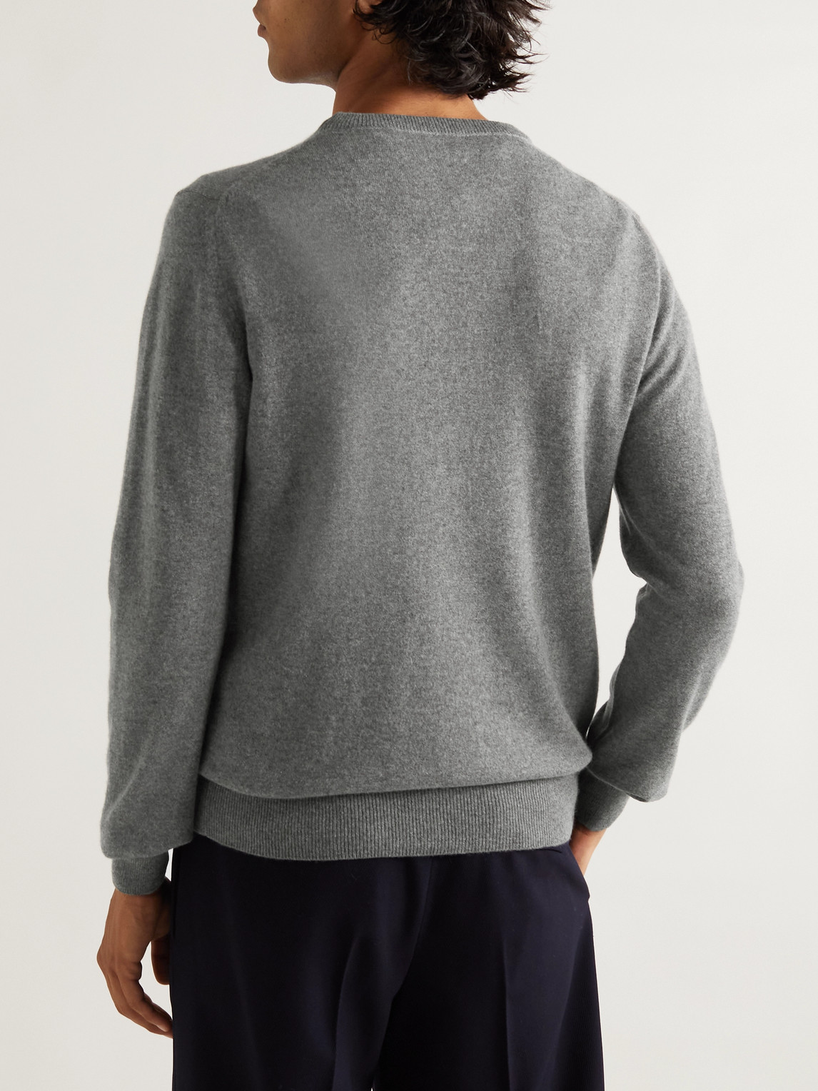 Shop Sulka Cashmere Sweater In Gray