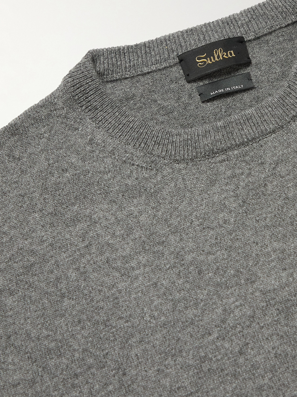 Shop Sulka Cashmere Sweater In Gray