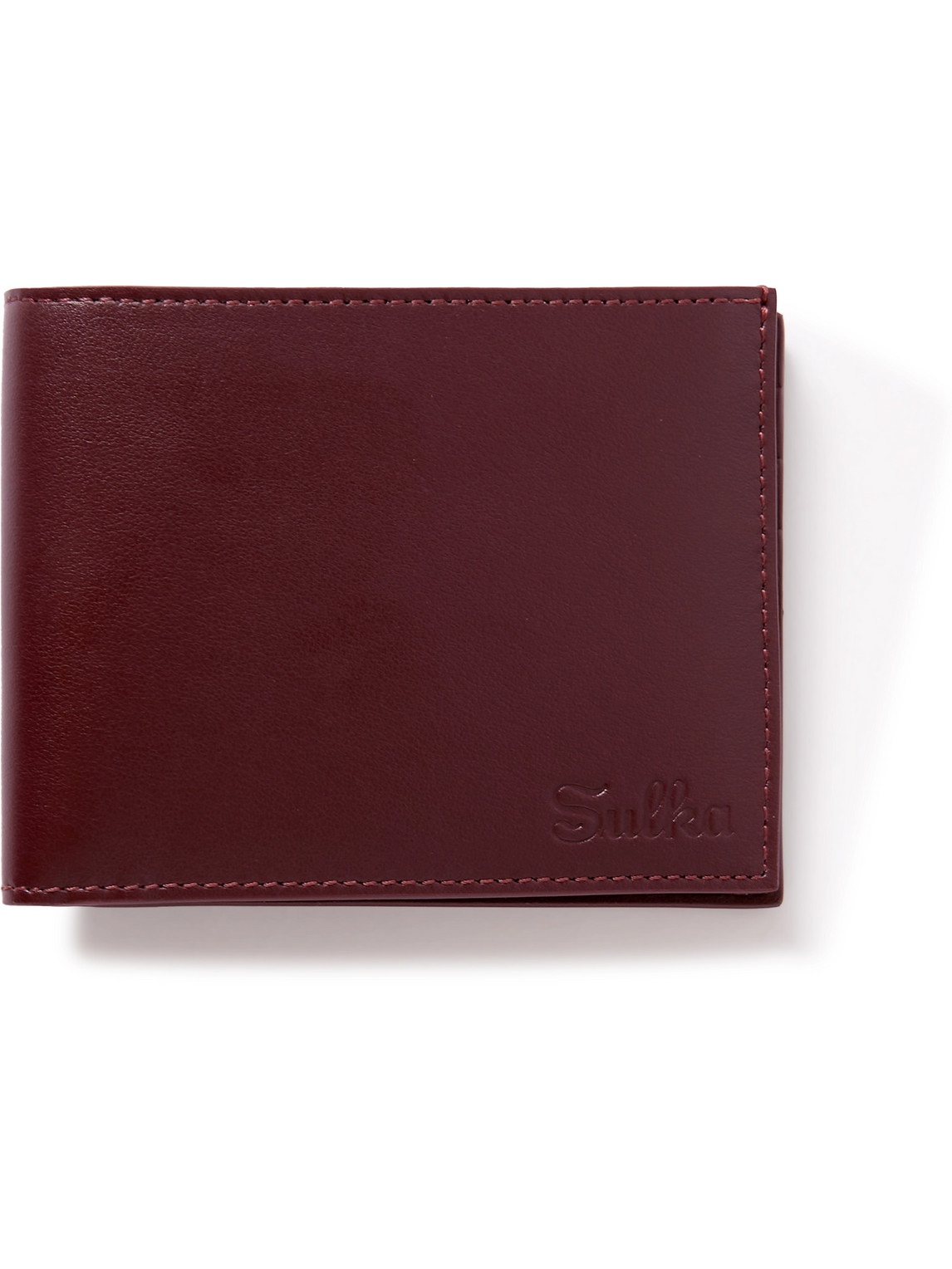 Sulka LOGO-DEBOSSED LEATHER BILLFOLD WALLET
