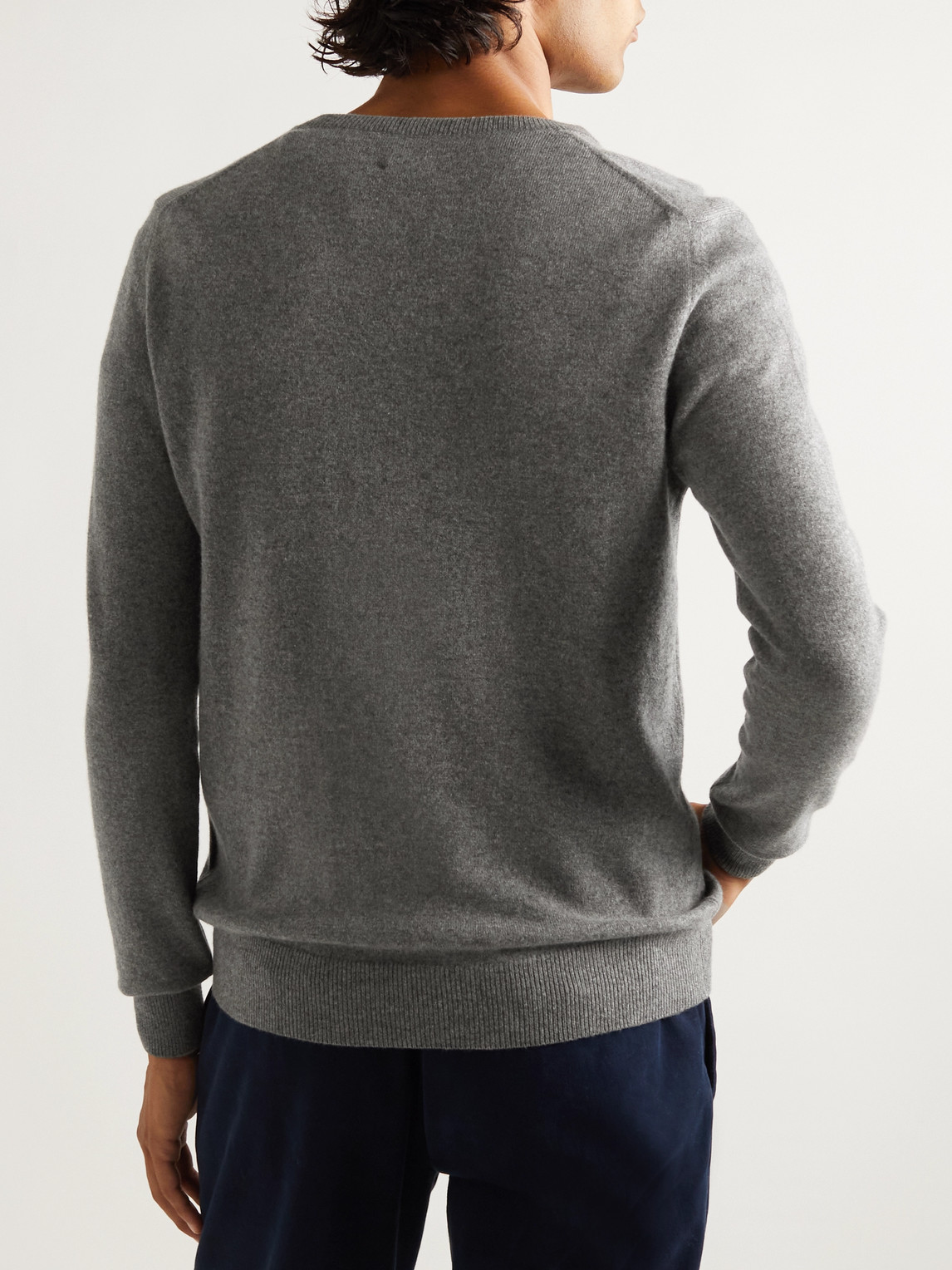 Shop Sulka Cashmere Sweater In Gray