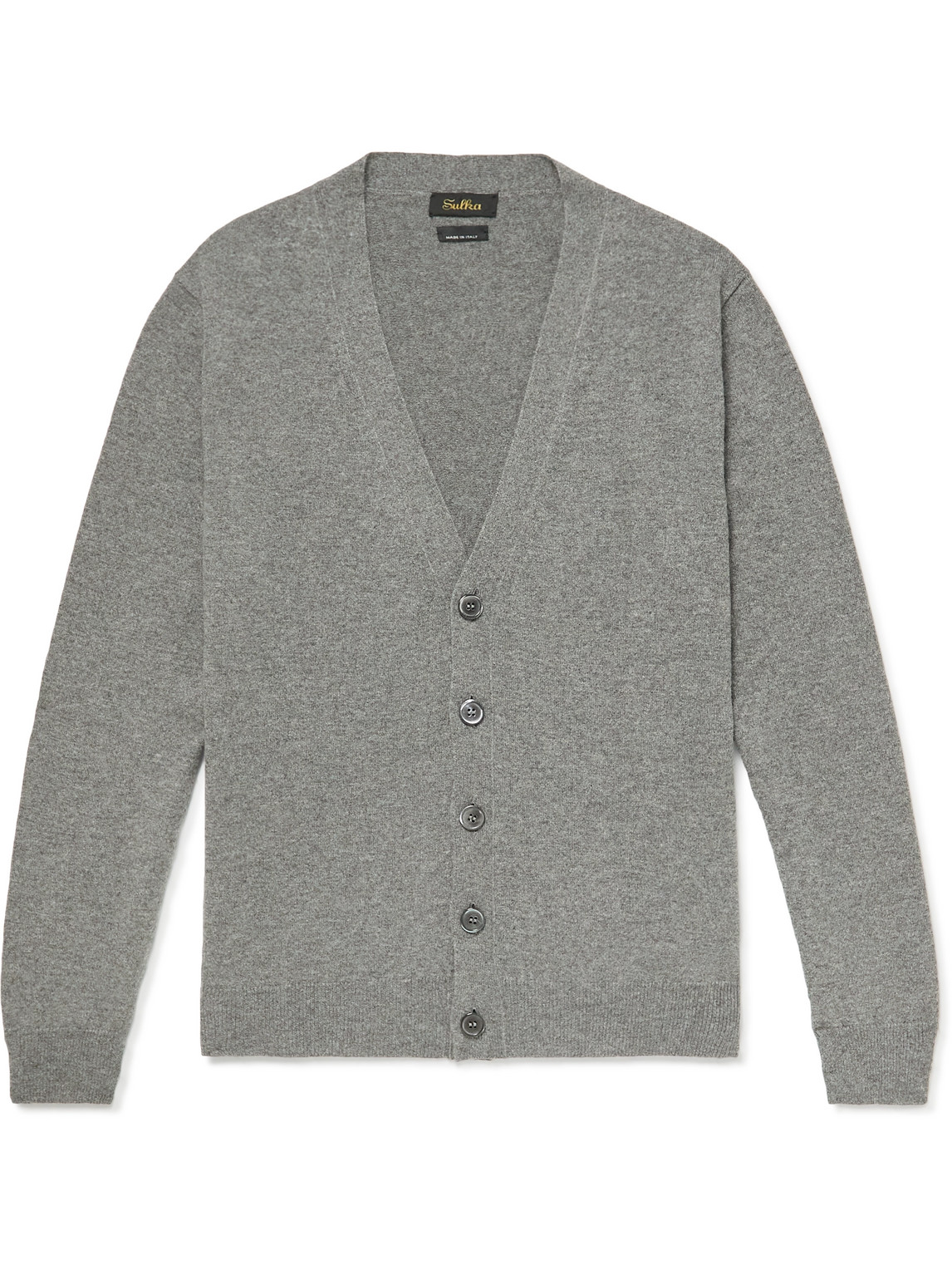 Sulka Cashmere Cardigan In Gray