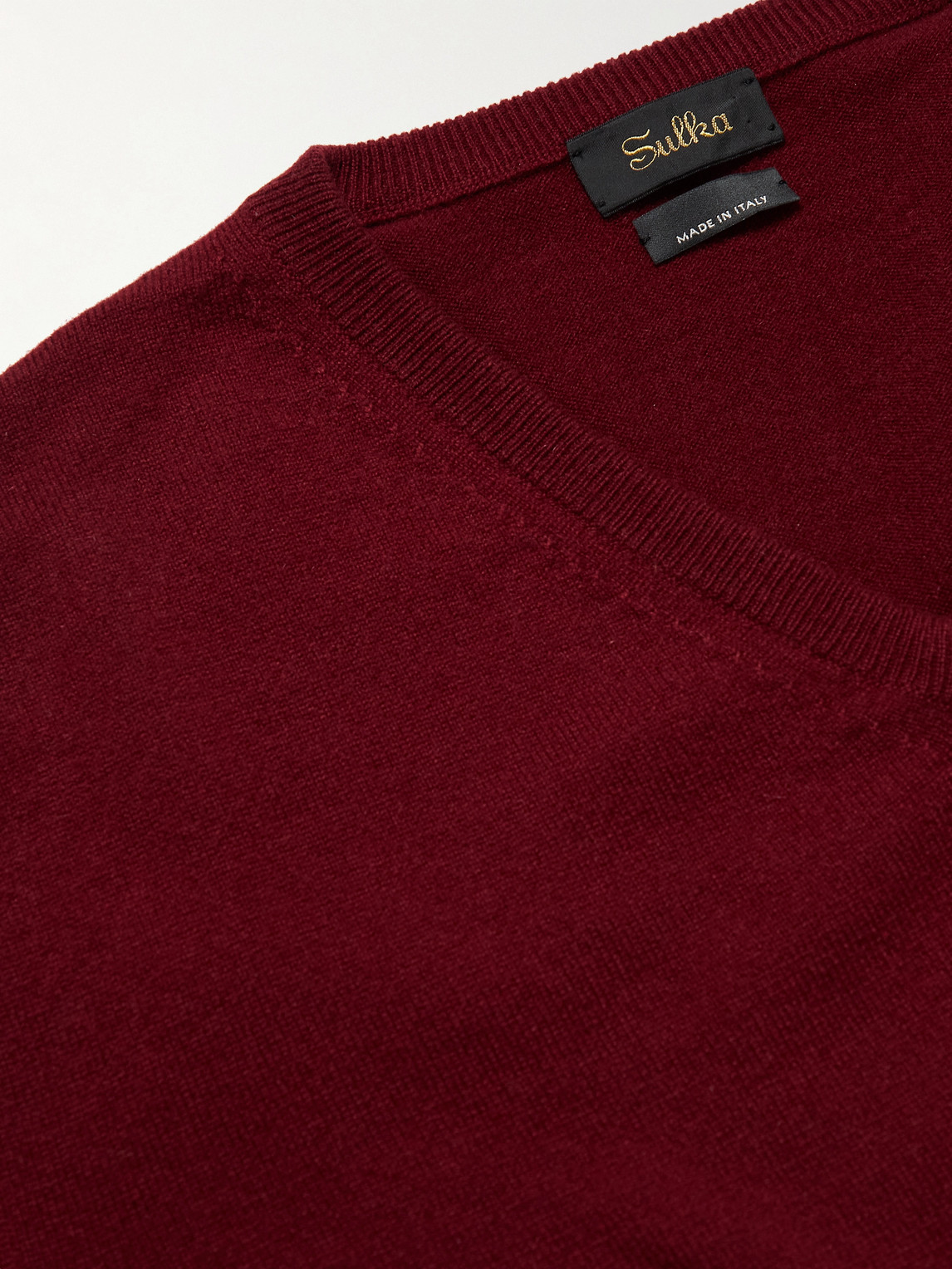 Shop Sulka Cashmere Sweater In Red
