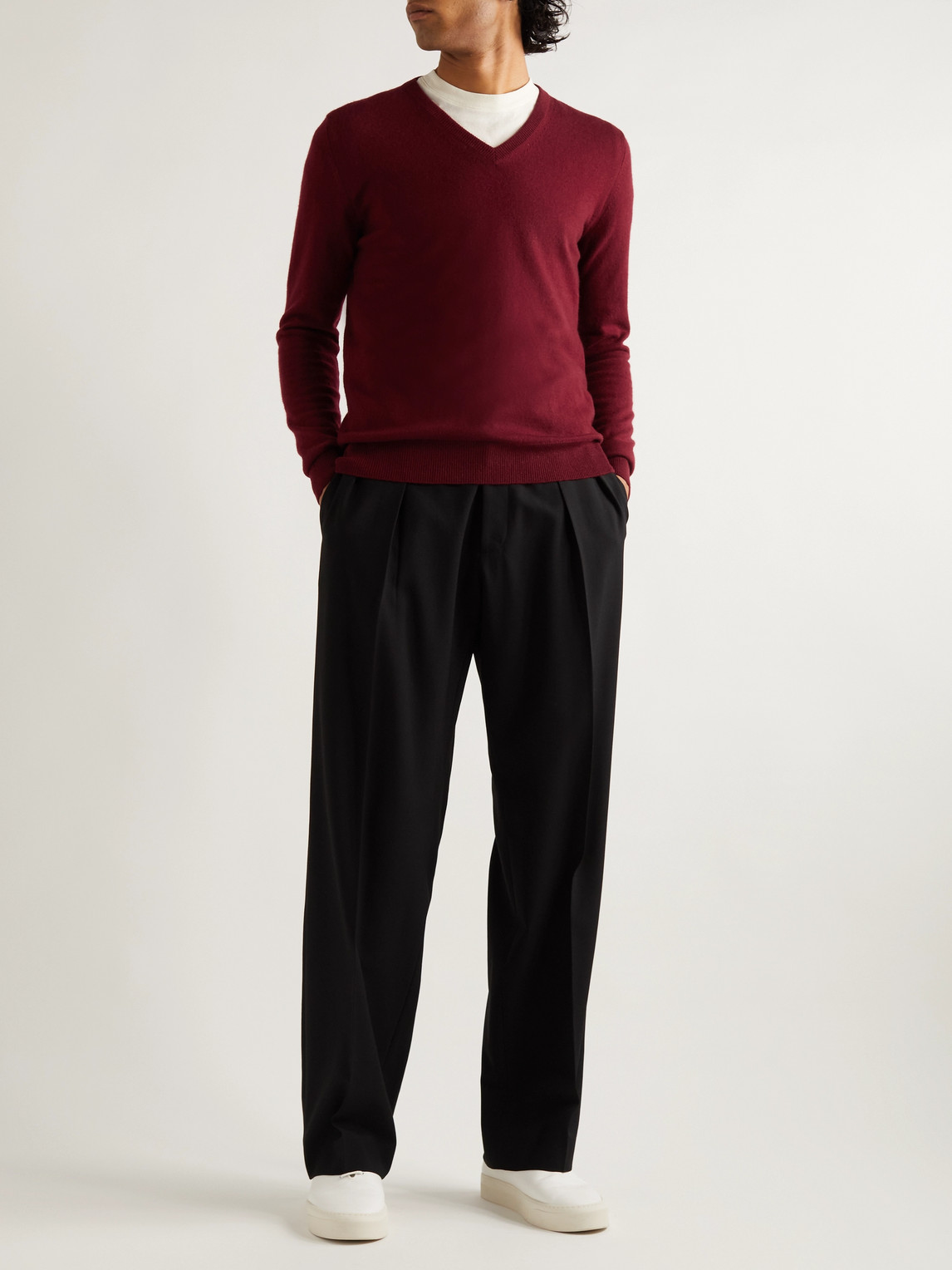 Shop Sulka Cashmere Sweater In Red
